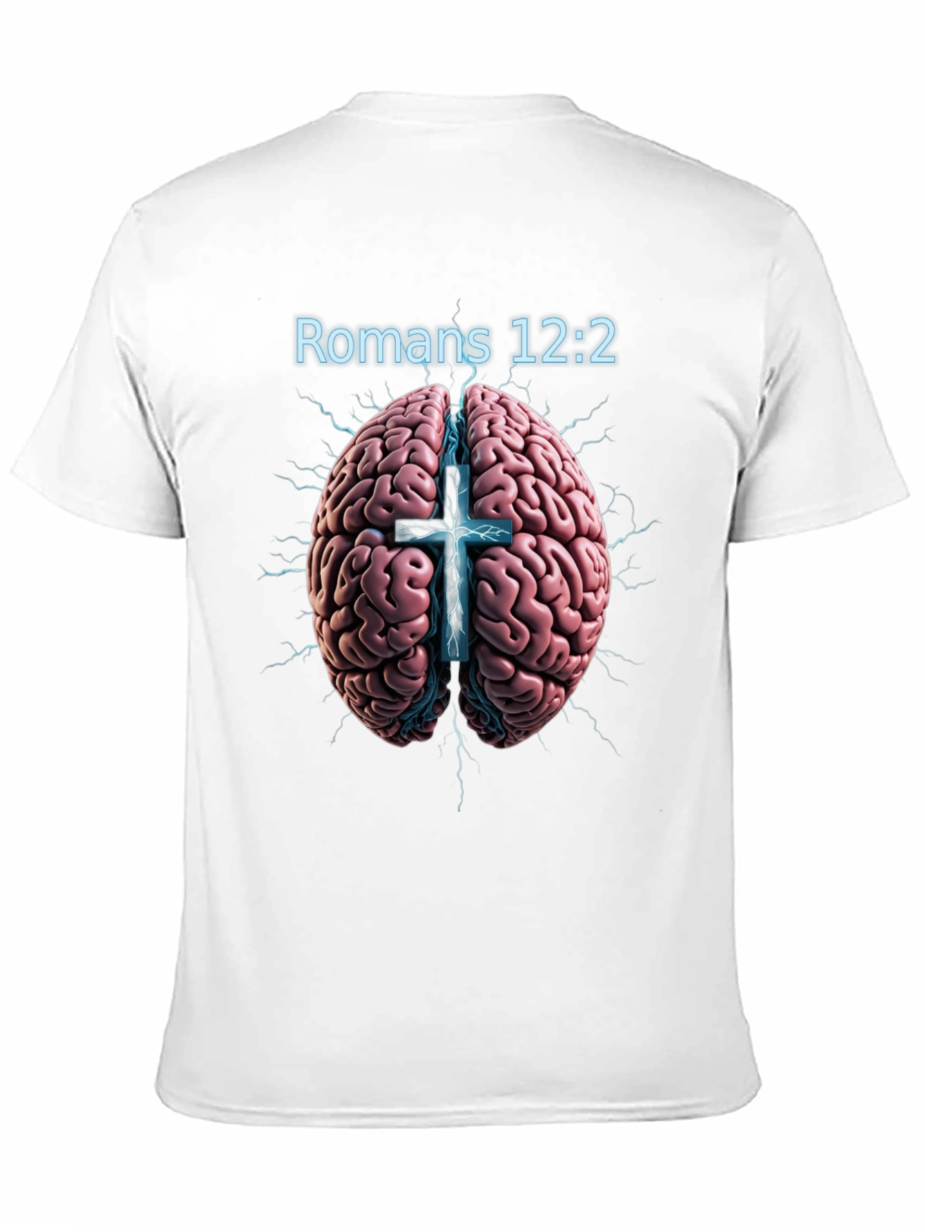 Romans 12:2 Brain & Cross Graphic T-Shirt