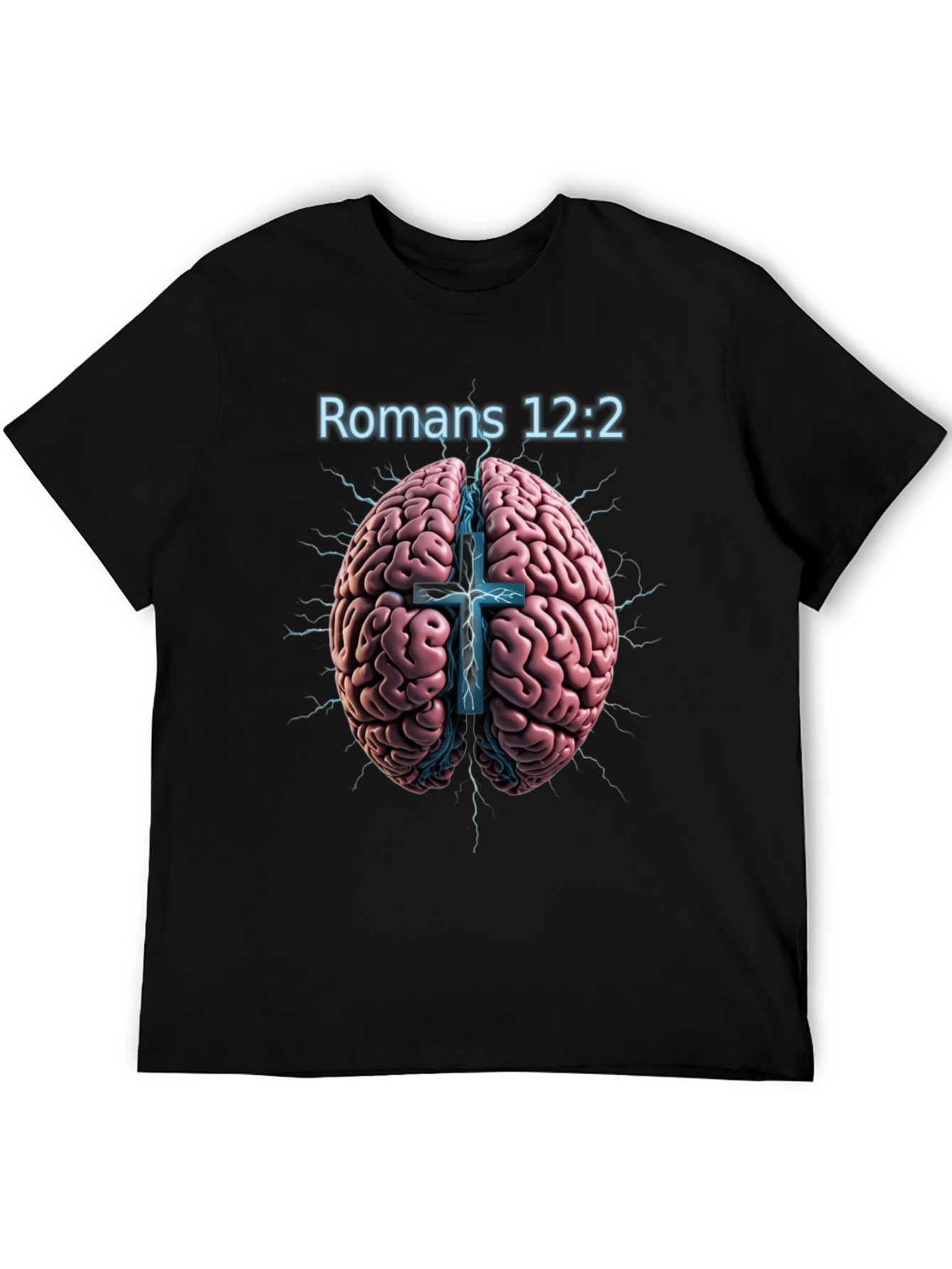 Romans 12:2 Brain & Cross Graphic T-Shirt