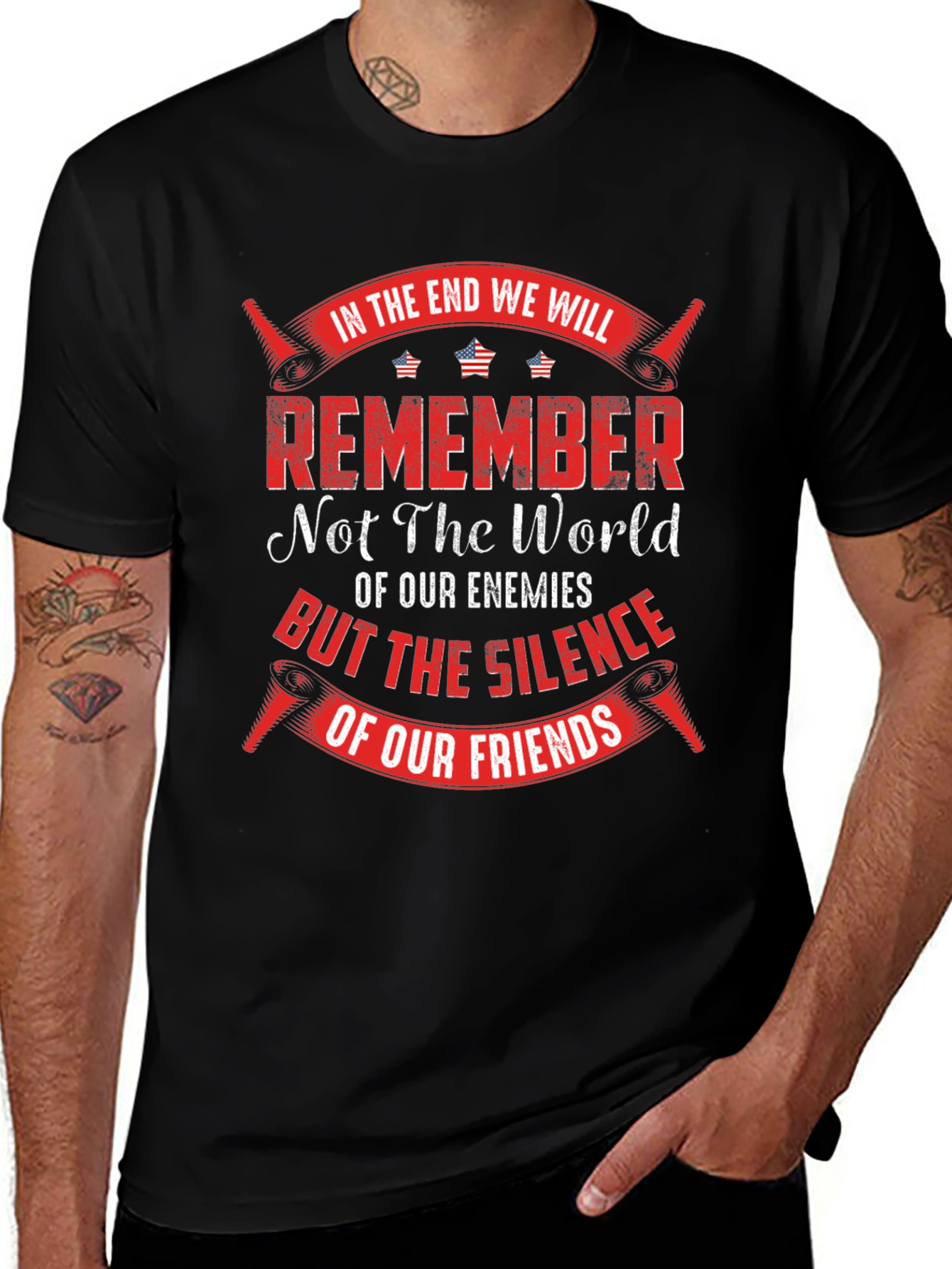 Patriotic Silence of Our Friends Graphic T-Shirt
