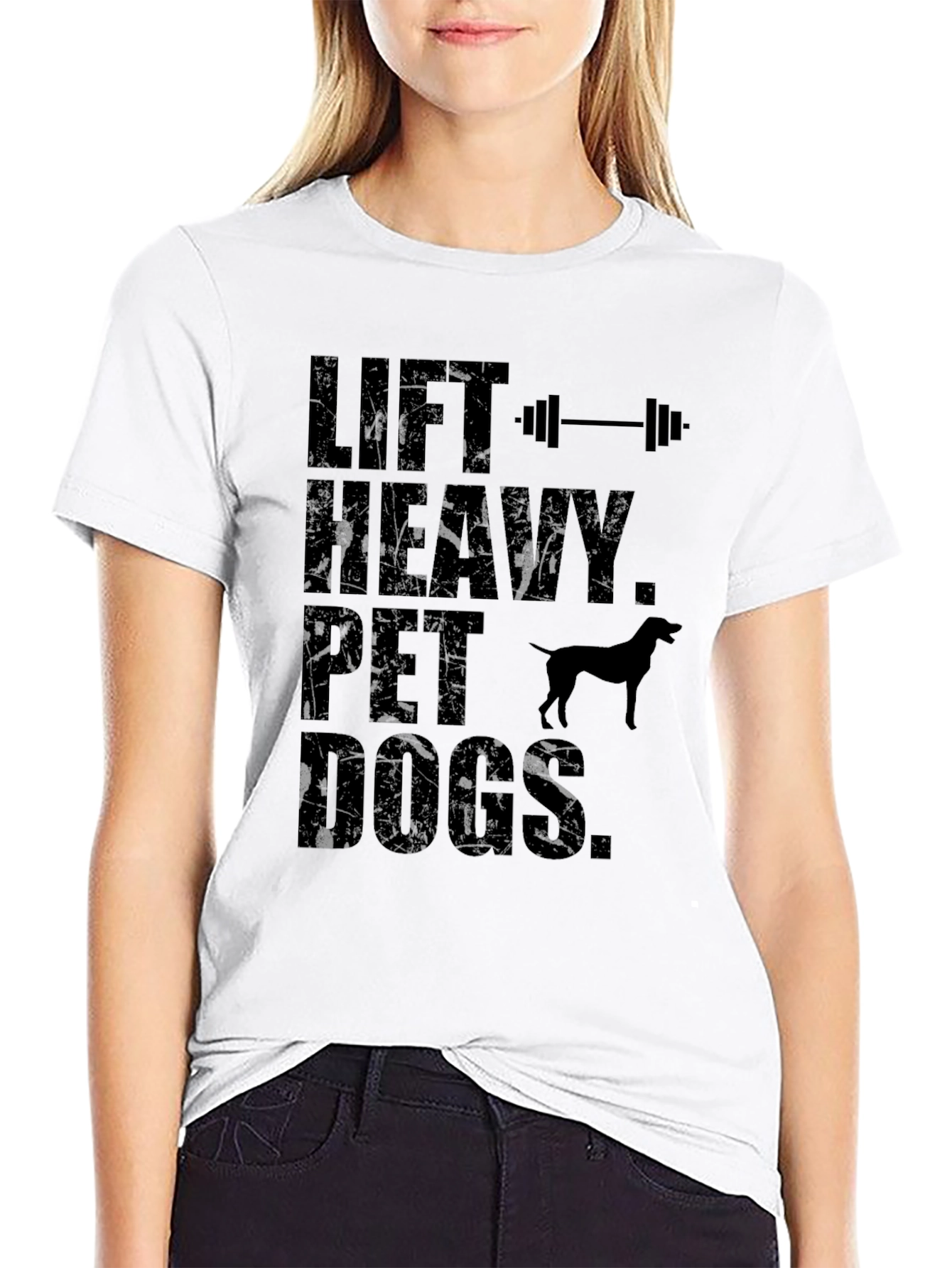 Lift Heavy Pet Dogs Graphic T-Shirt