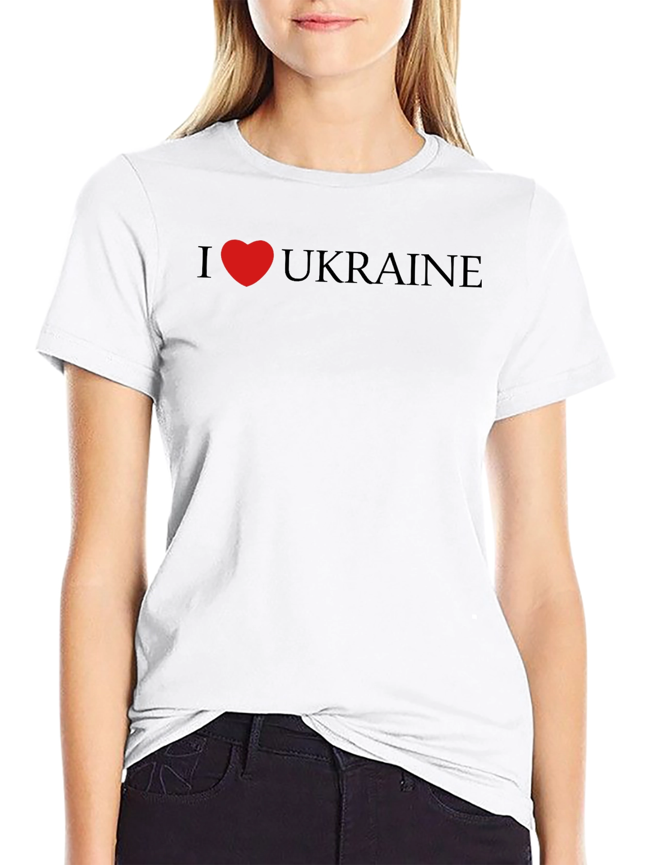 I Heart Ukraine Graphic Tee - Black