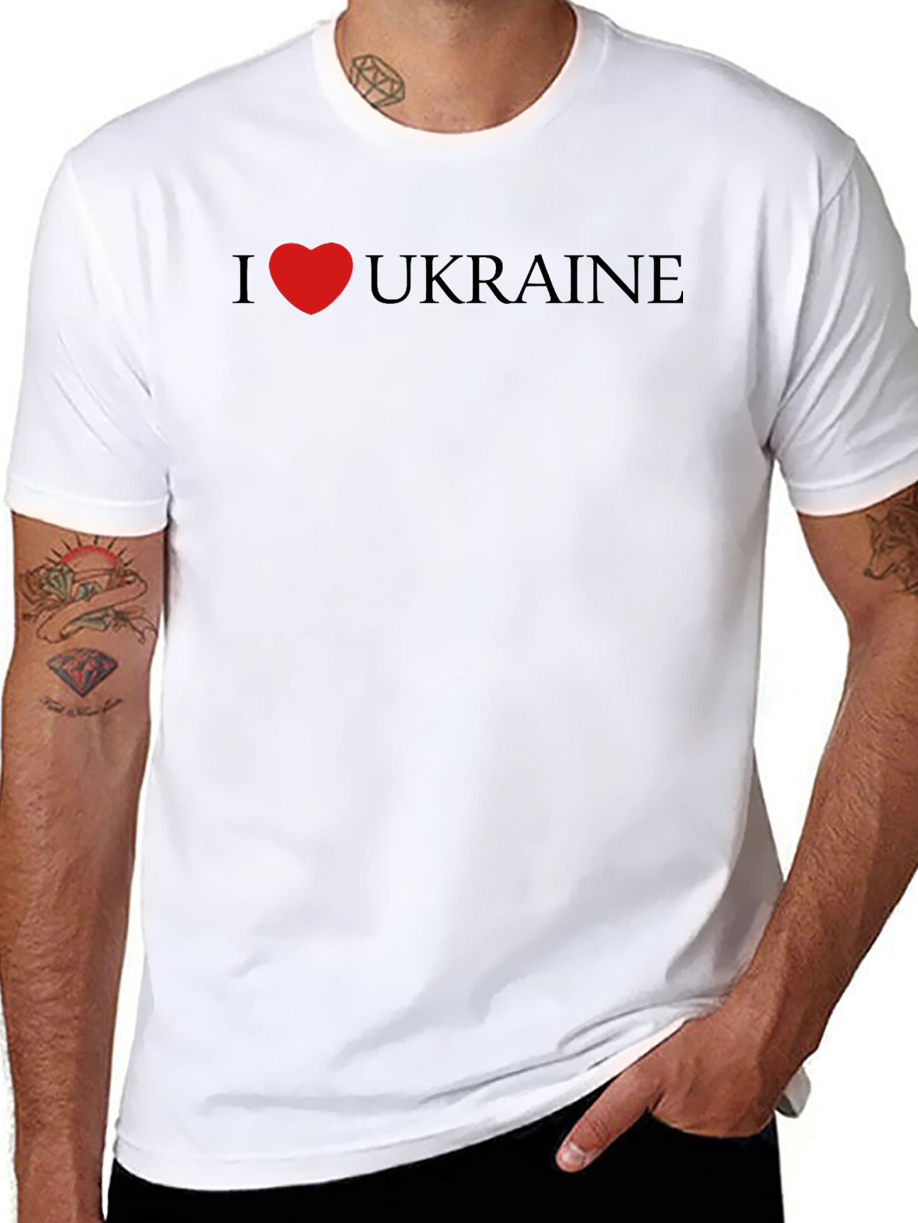 I Heart Ukraine Graphic Tee - Black