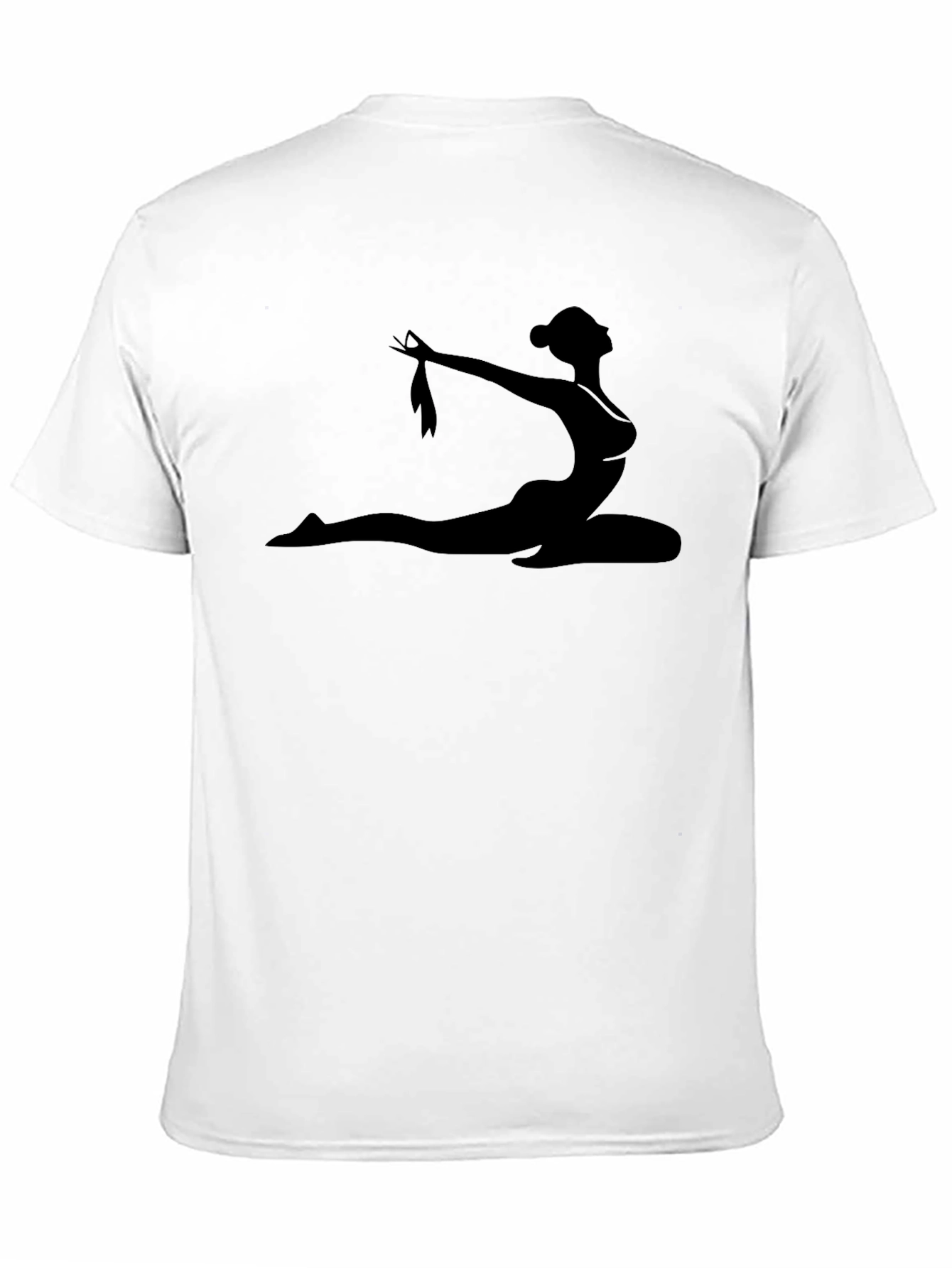 Silhouette Yoga Pose Black T-Shirt