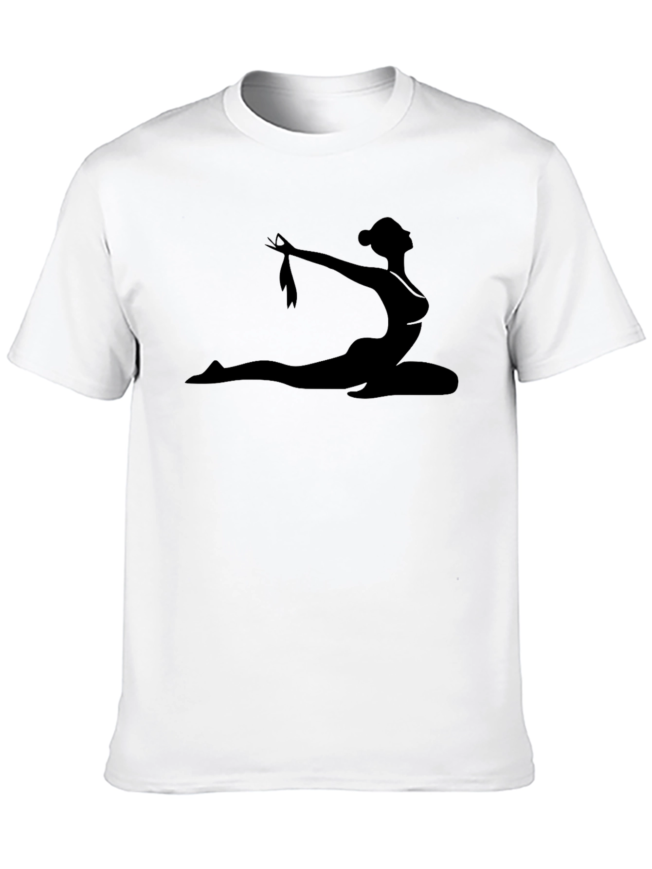 Silhouette Yoga Pose Black T-Shirt