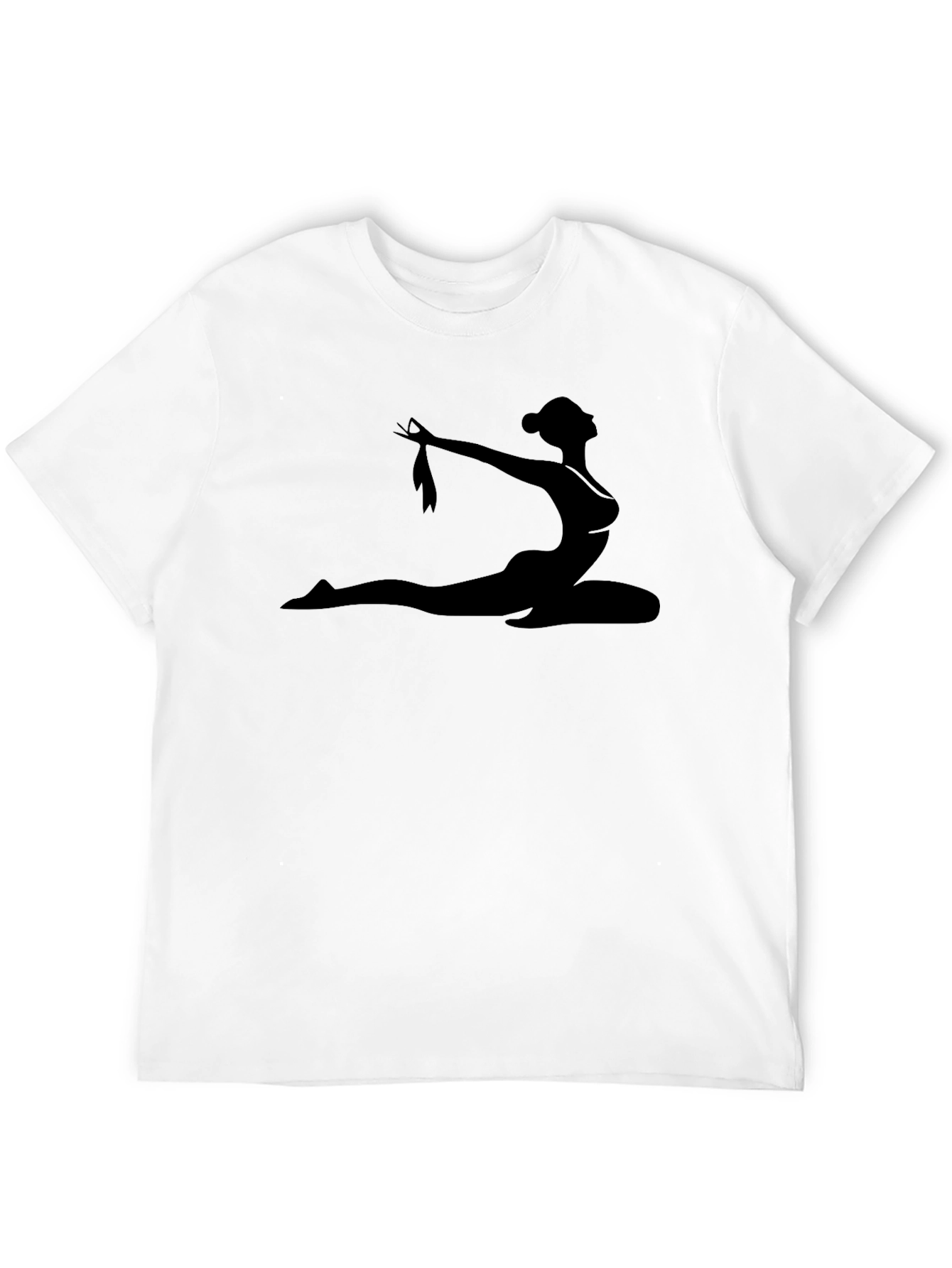 Silhouette Yoga Pose Black T-Shirt