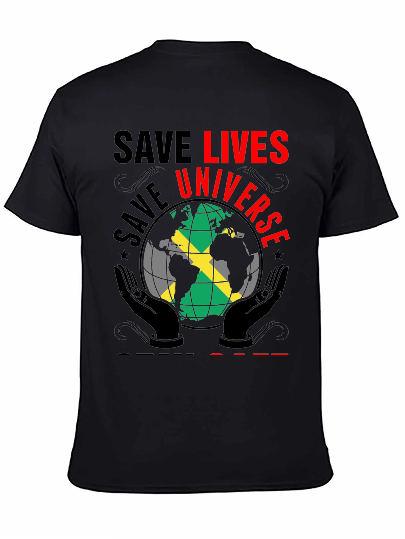 Save Lives Universe Jamaica Flag Graphic T-Shirt
