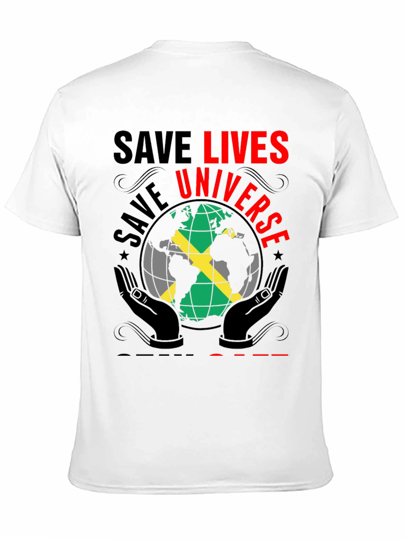 Save Lives Universe Jamaica Flag Graphic T-Shirt
