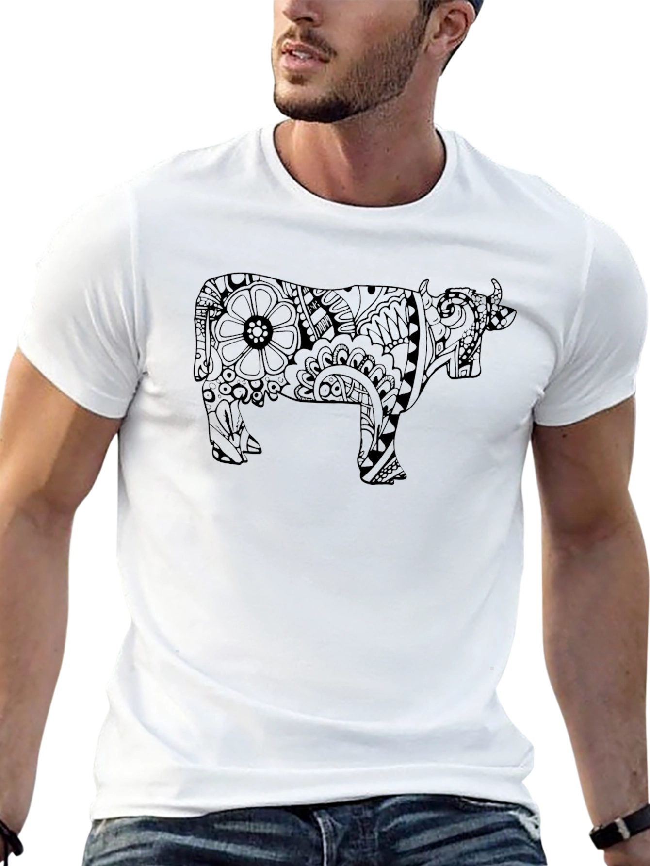Black Cow Graphic T-Shirt