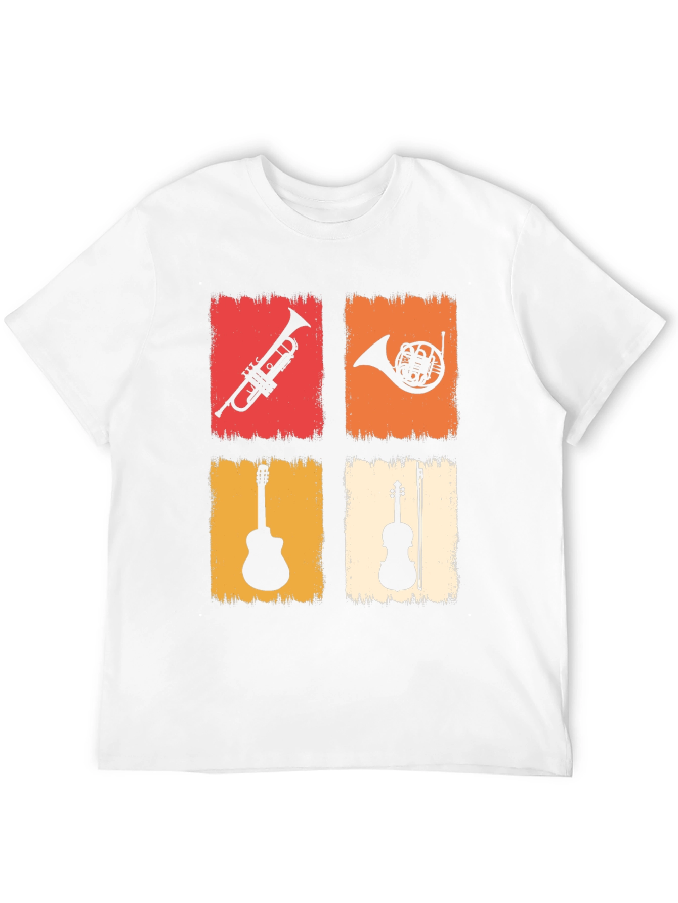 Musical Instrument T-Shirt: Trumpet Horn Guitar Violin