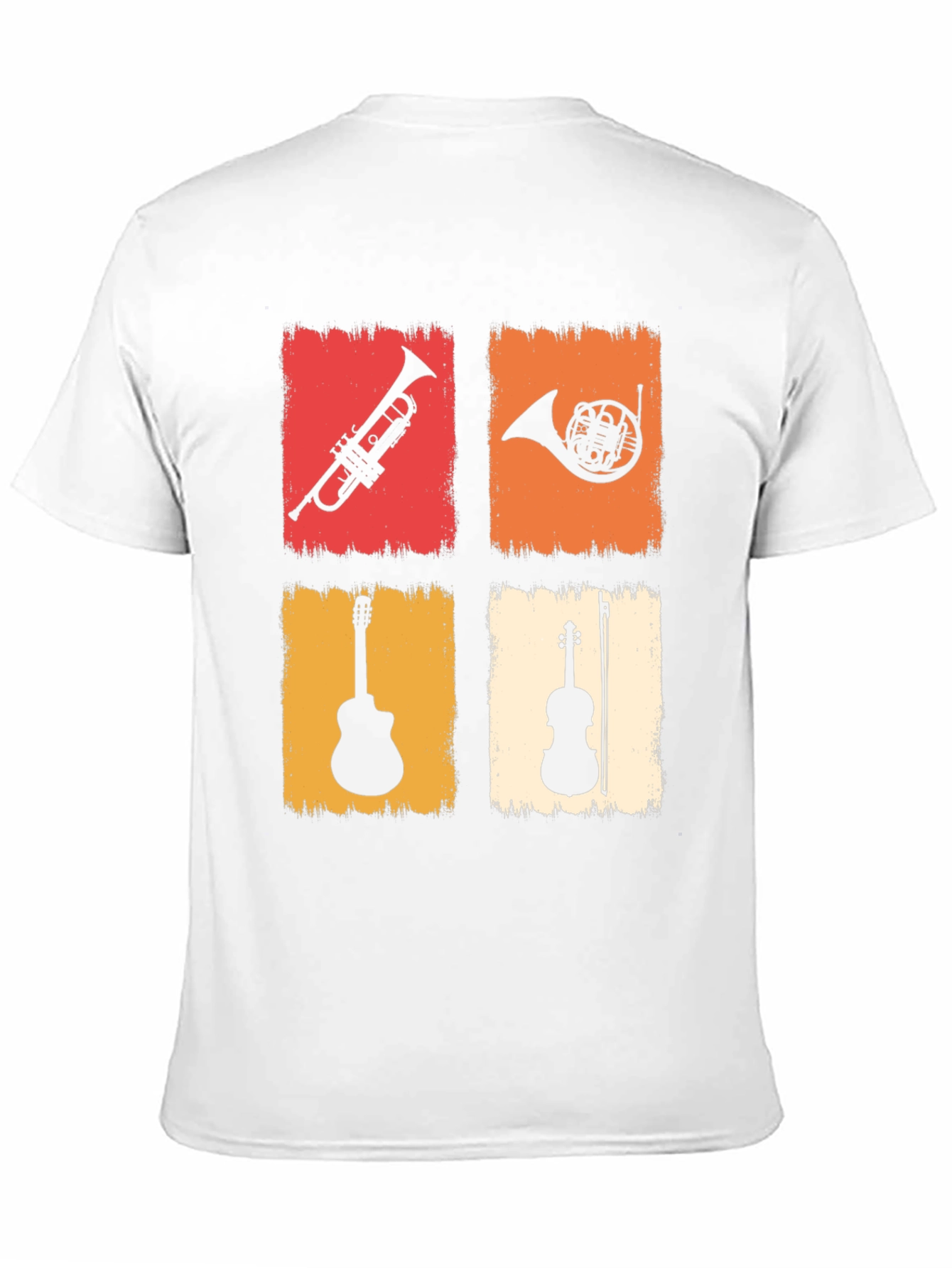 Musical Instrument T-Shirt: Trumpet Horn Guitar Violin