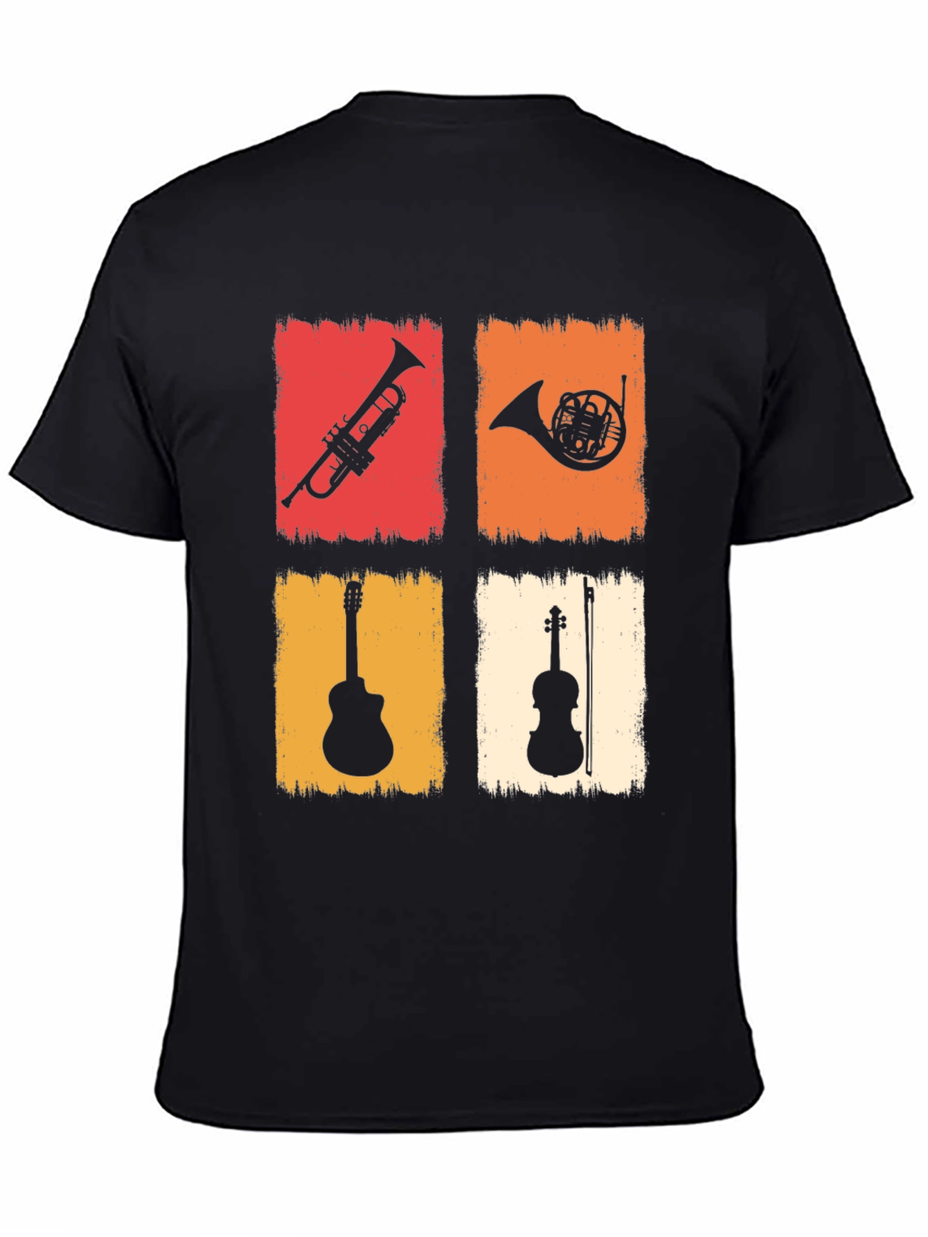 Musical Instrument T-Shirt: Trumpet Horn Guitar Violin