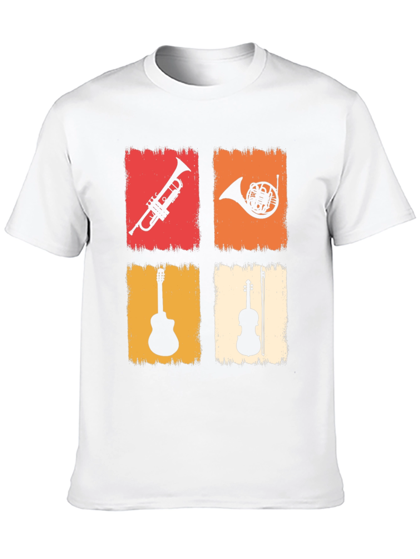 Musical Instrument T-Shirt: Trumpet Horn Guitar Violin