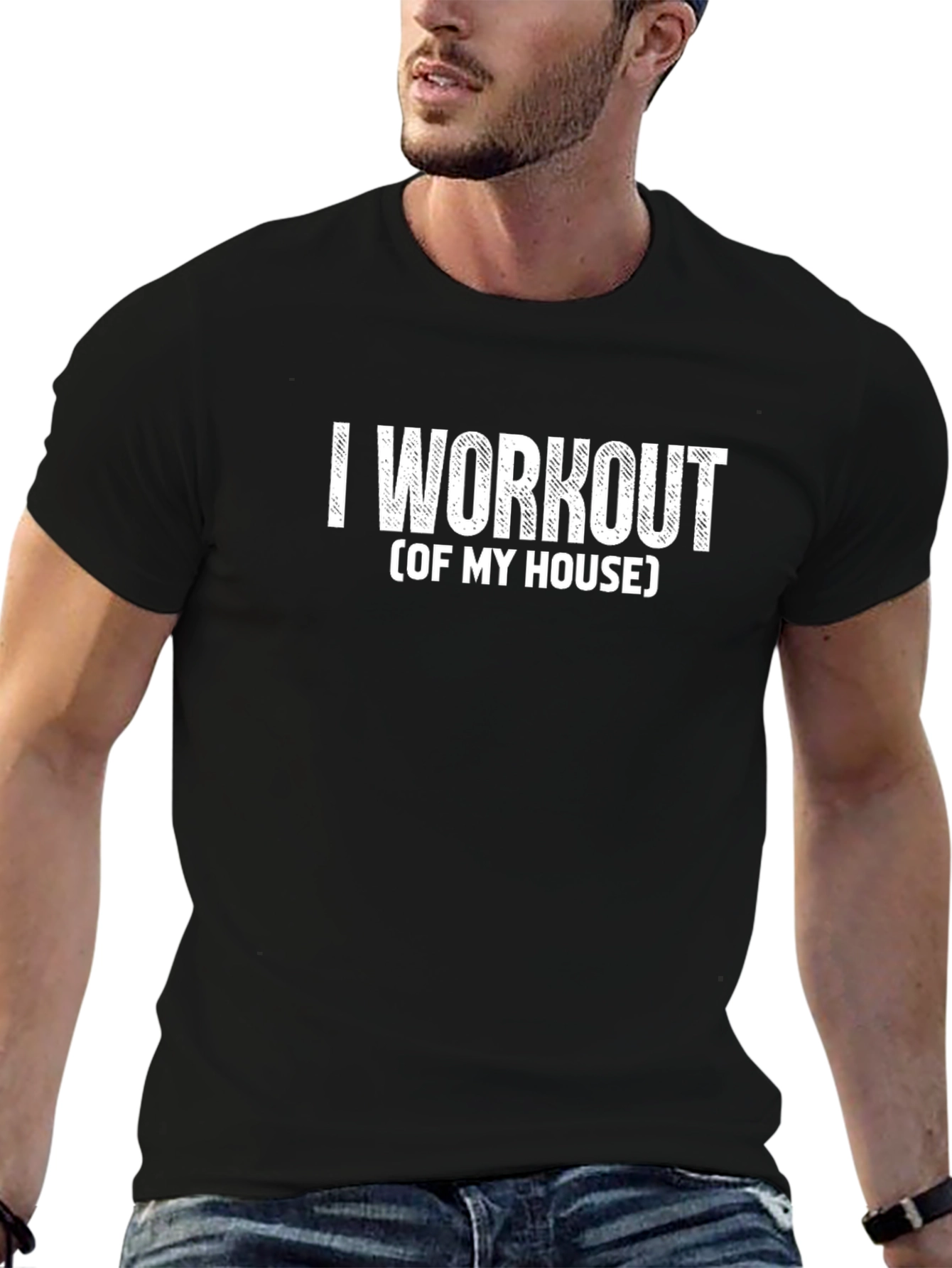 I Workout (Of My House) Graphic T-Shirt