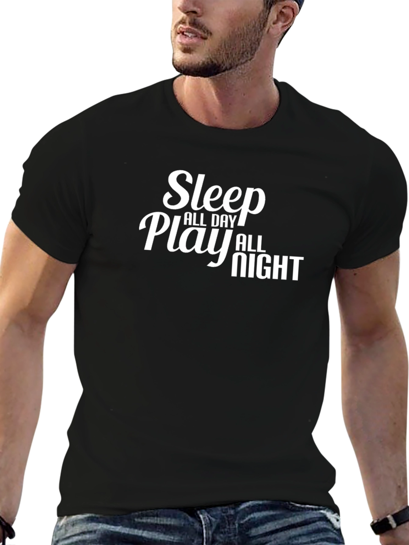 Sleep All Day Play All Night Graphic Tee