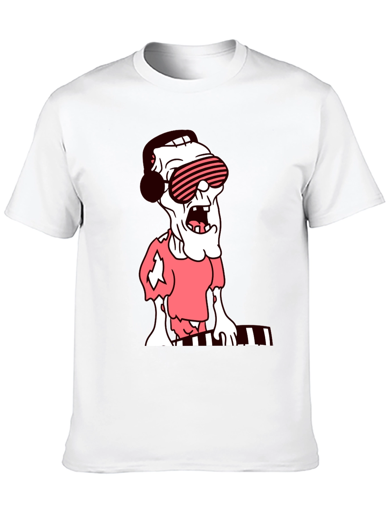 Zombie DJ Graphic T-Shirt - Unique Music Lover Tee