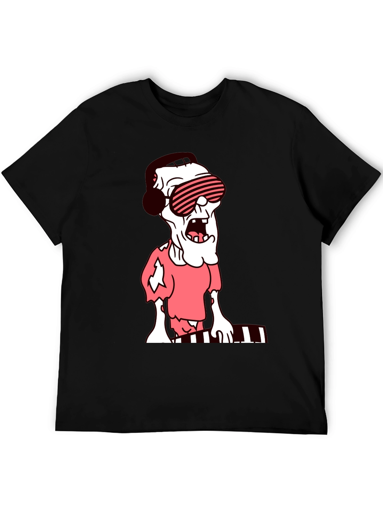Zombie DJ Graphic T-Shirt - Unique Music Lover Tee