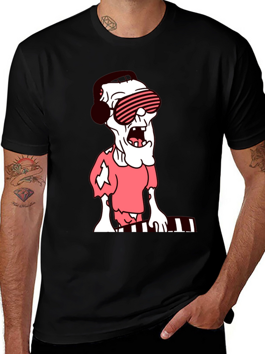 Zombie DJ Graphic T-Shirt - Unique Music Lover Tee