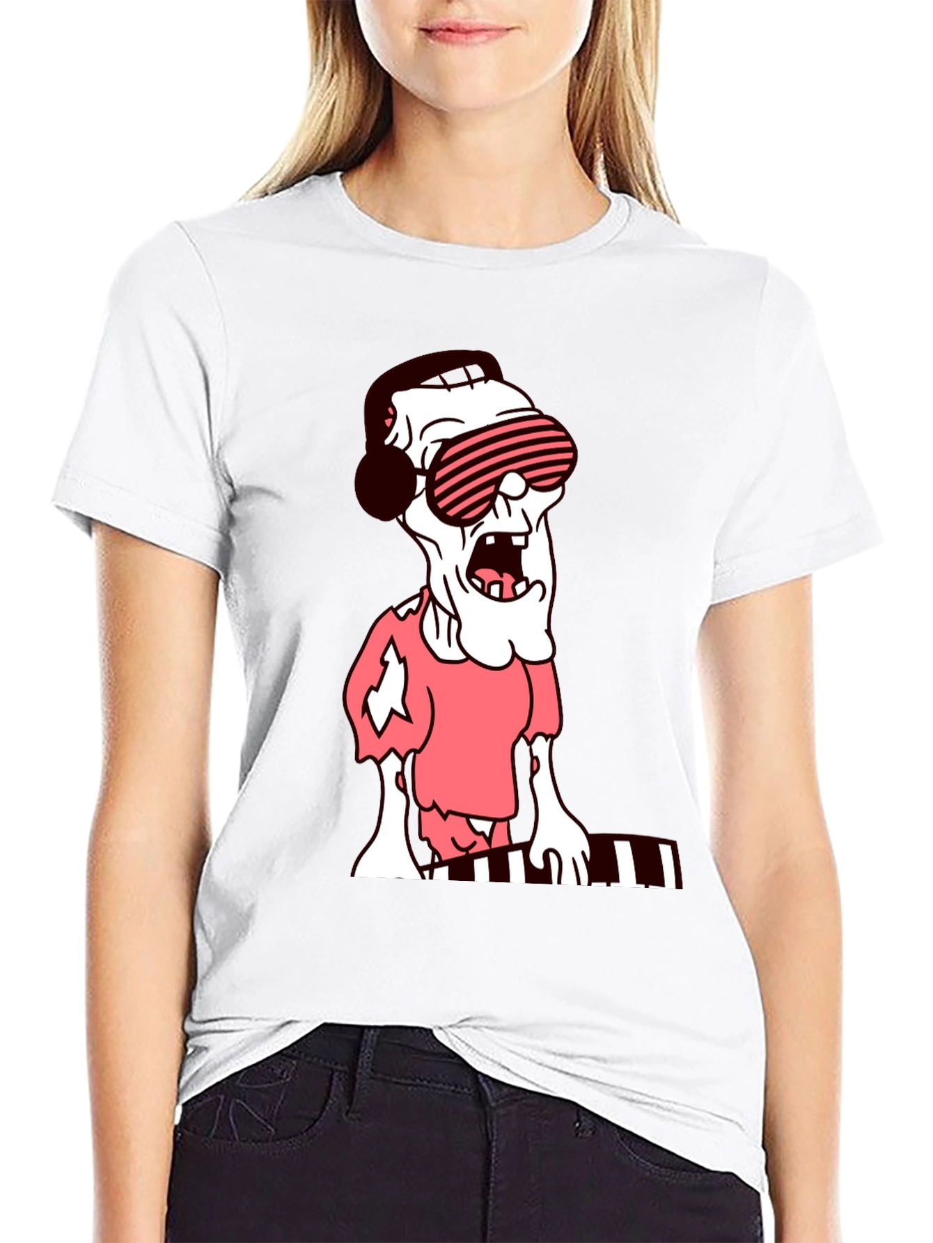 Zombie DJ Graphic T-Shirt - Unique Music Lover Tee