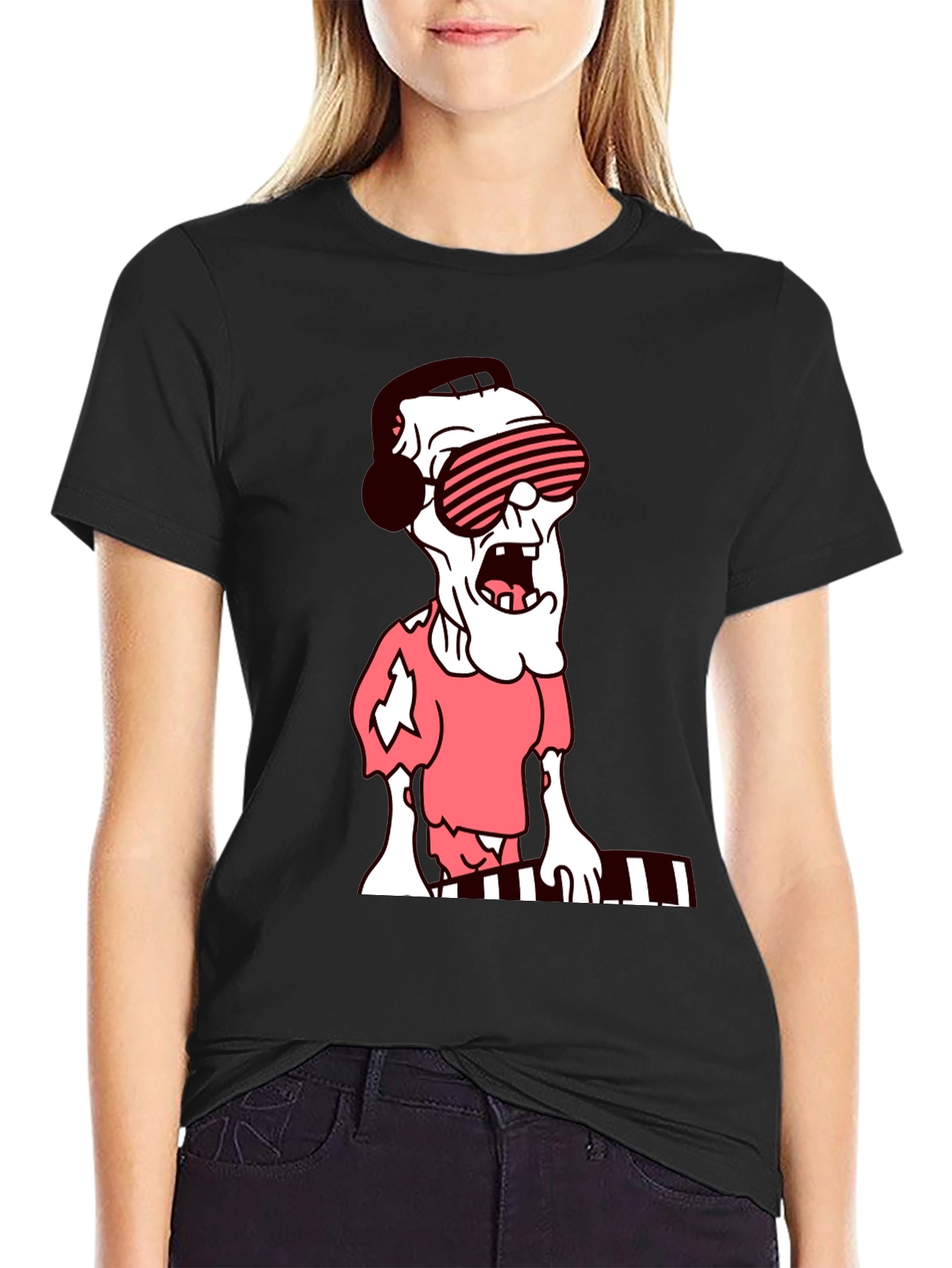 Zombie DJ Graphic T-Shirt - Unique Music Lover Tee