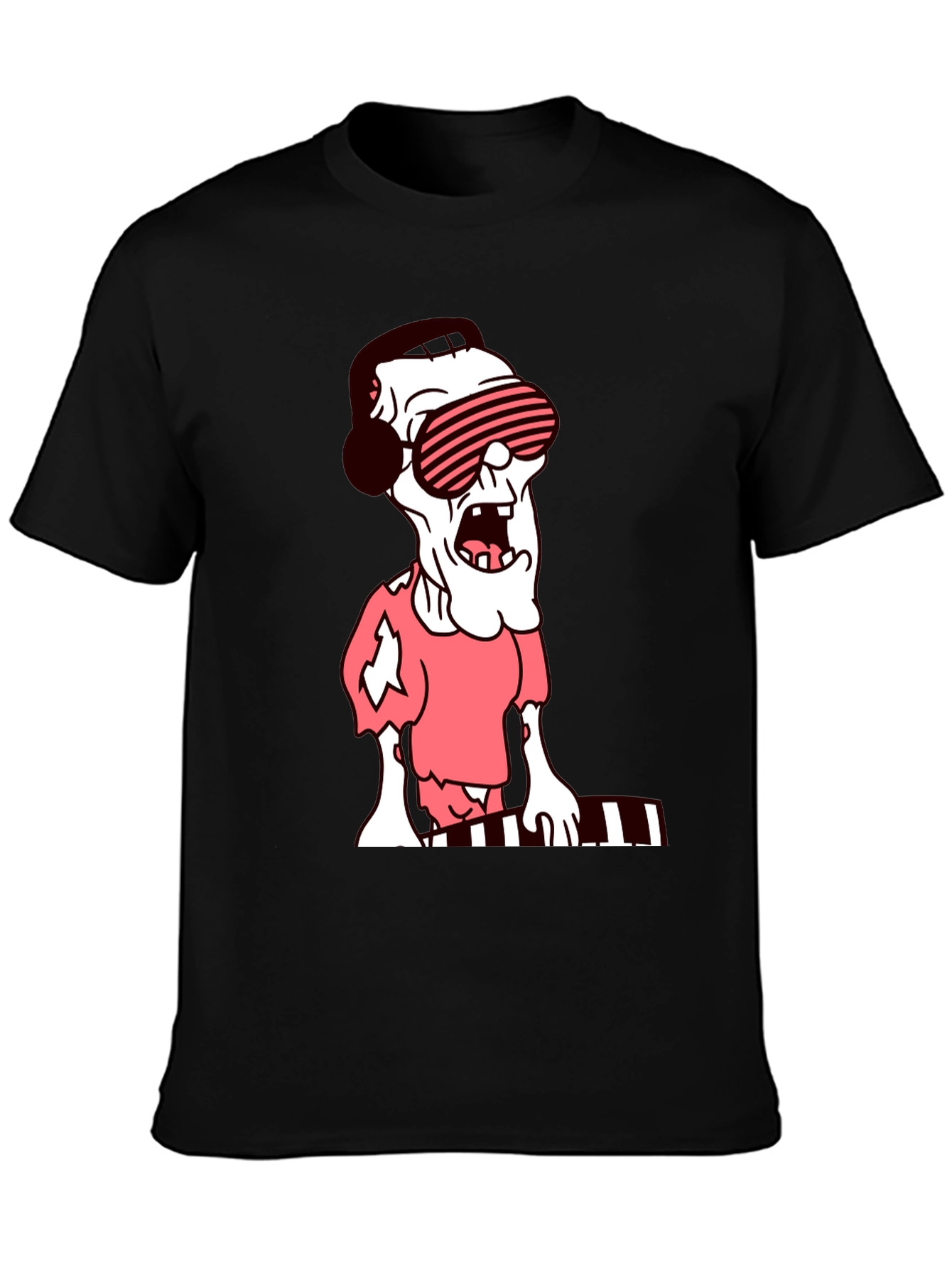 Zombie DJ Graphic T-Shirt - Unique Music Lover Tee