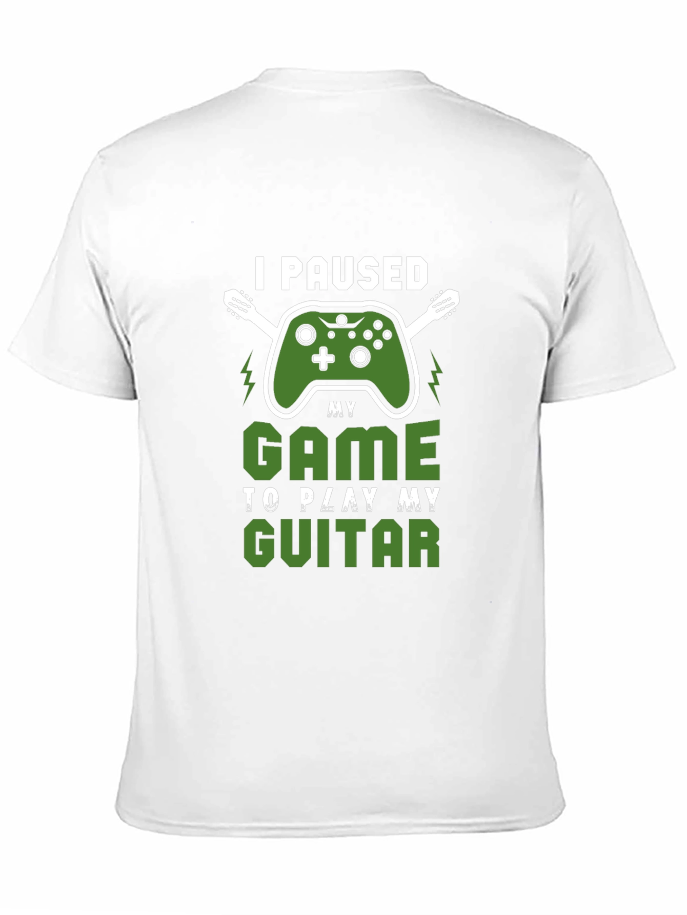 Gamer Guitarist T-Shirt - Paused My Game Graphic Tee