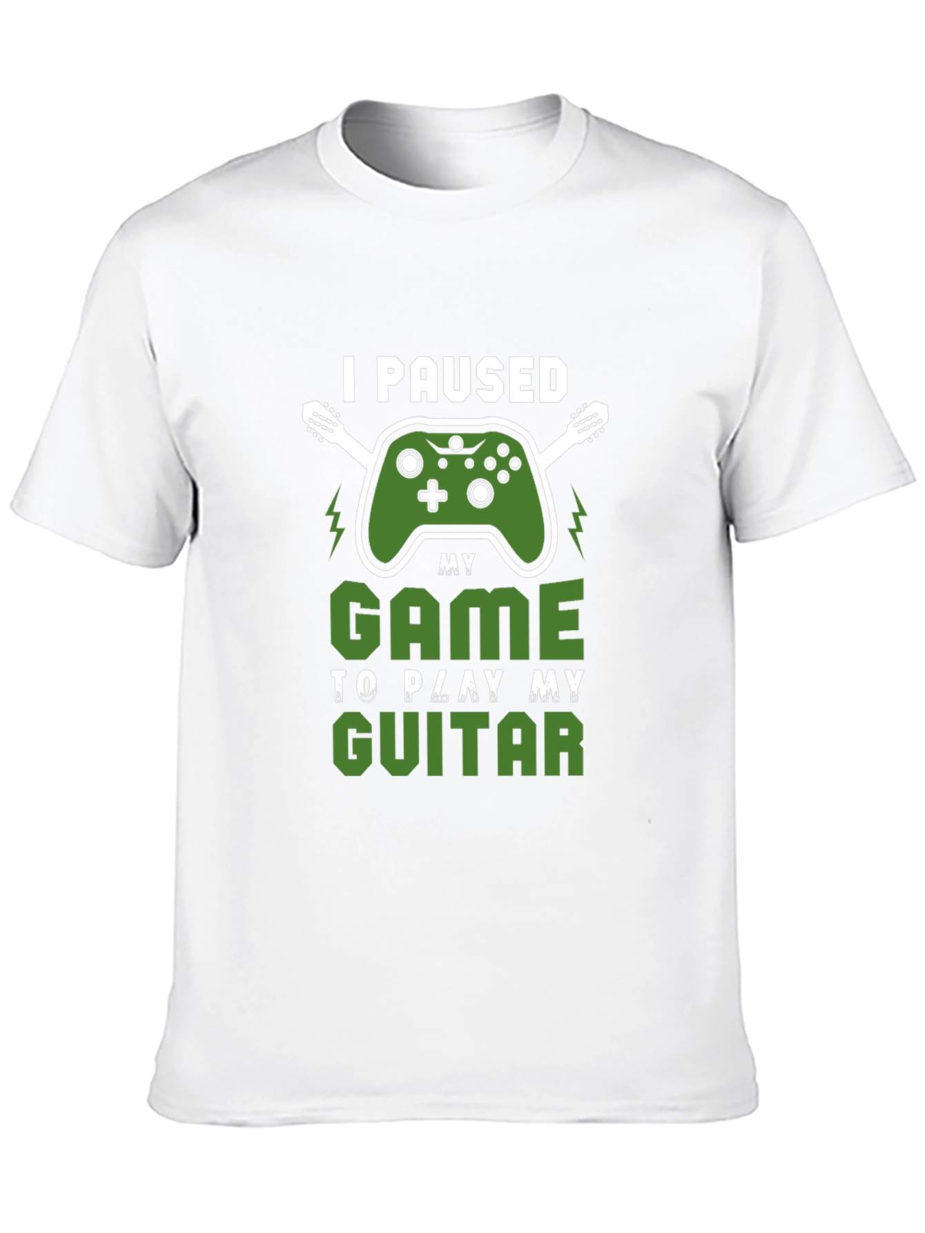 Gamer Guitarist T-Shirt - Paused My Game Graphic Tee