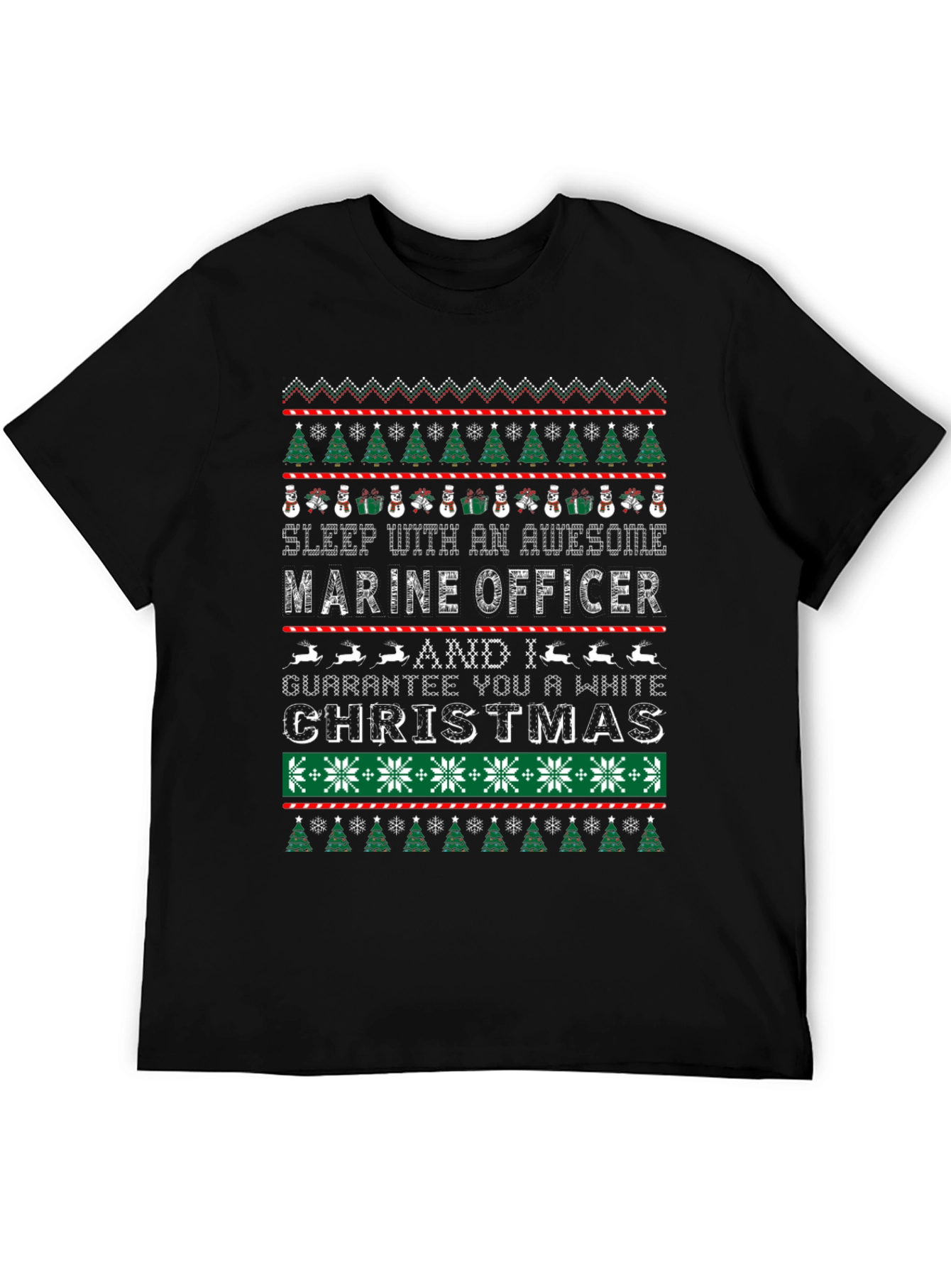 Funny Marine Officer Ugly Christmas Sweater T-Shirt
