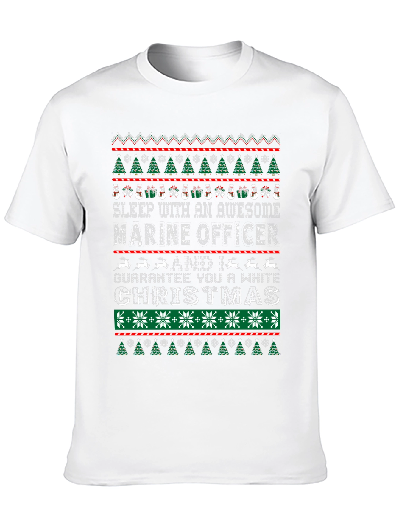 Funny Marine Officer Ugly Christmas Sweater T-Shirt