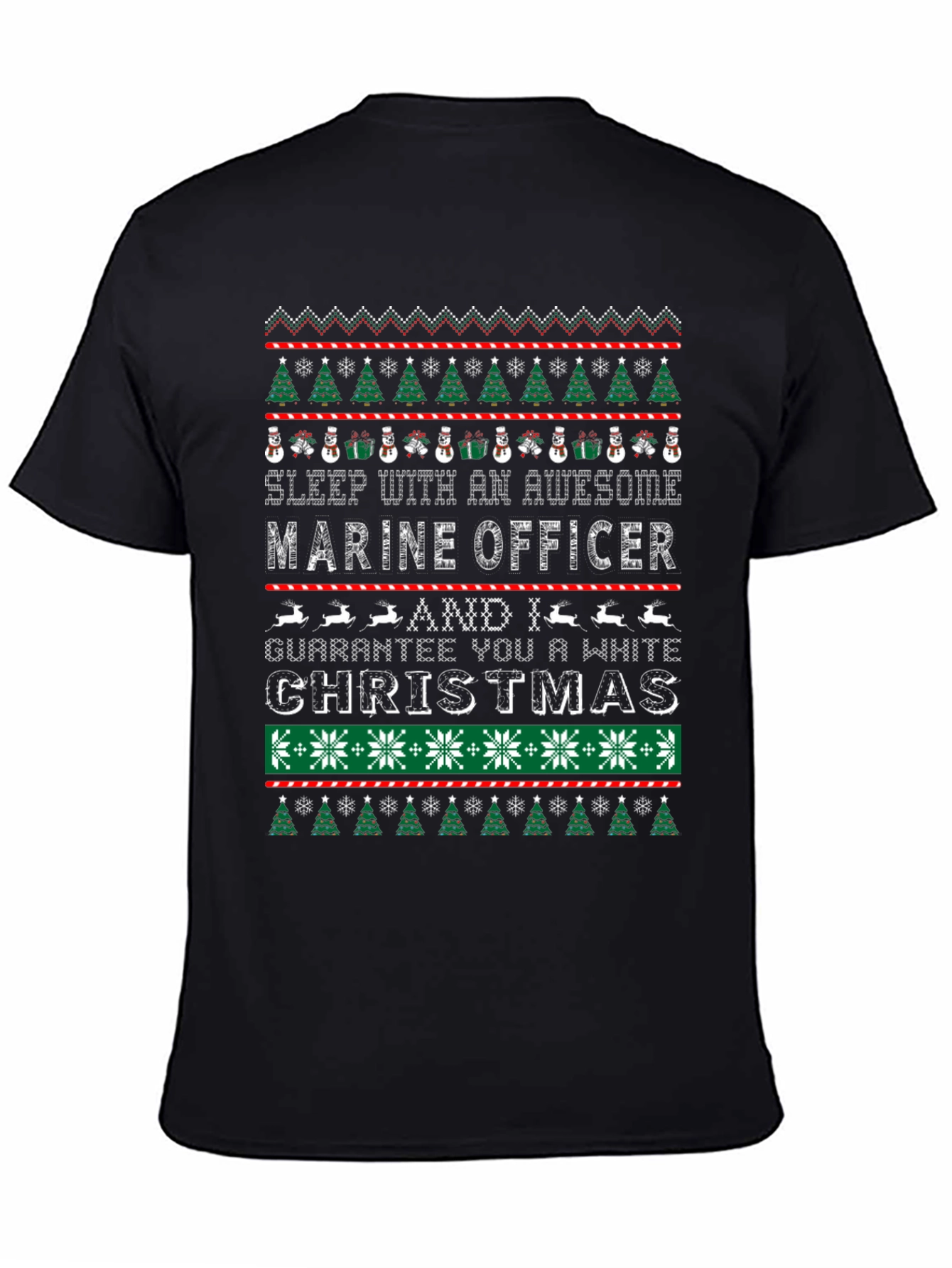 Funny Marine Officer Ugly Christmas Sweater T-Shirt