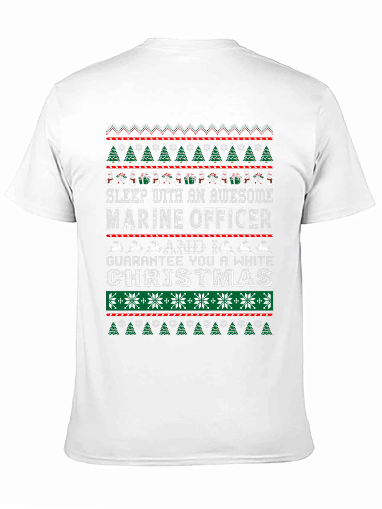 Funny Marine Officer Ugly Christmas Sweater T-Shirt