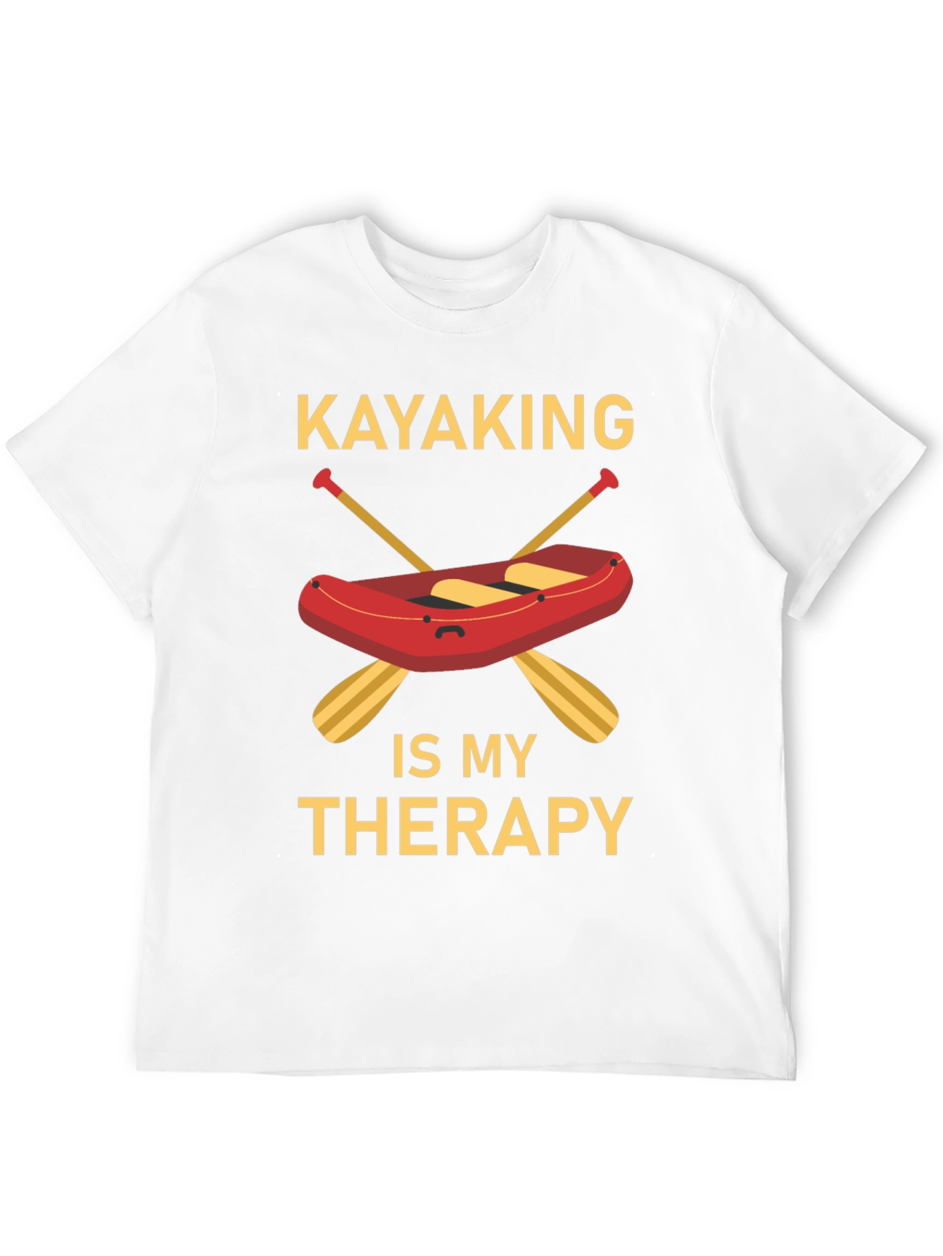 Kayaking Therapy Graphic T-Shirt - Black