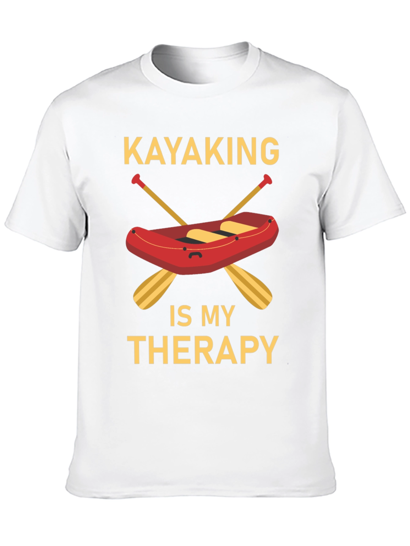 Kayaking Therapy Graphic T-Shirt - Black