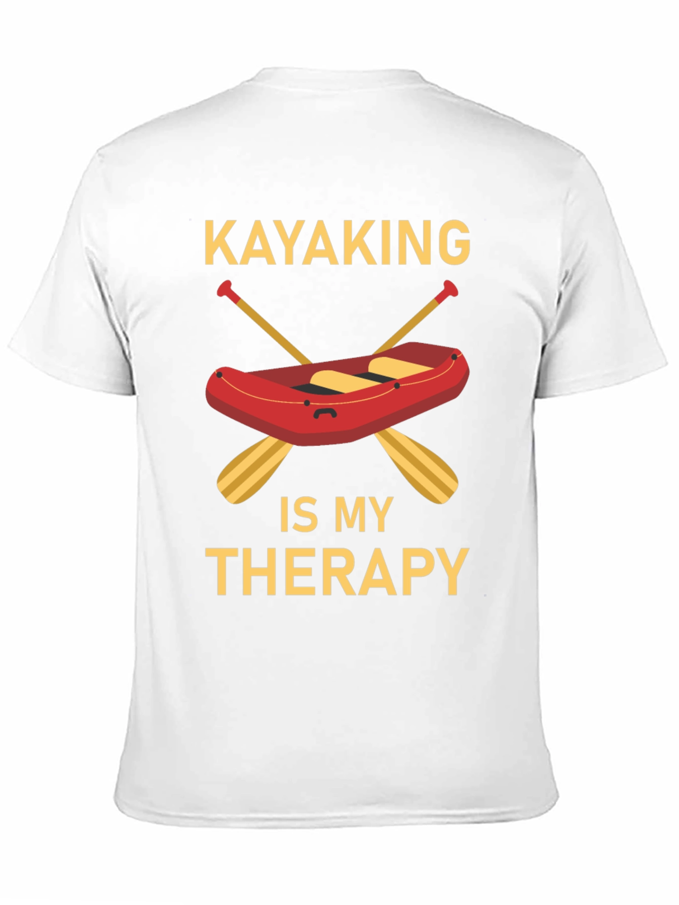 Kayaking Therapy Graphic T-Shirt - Black