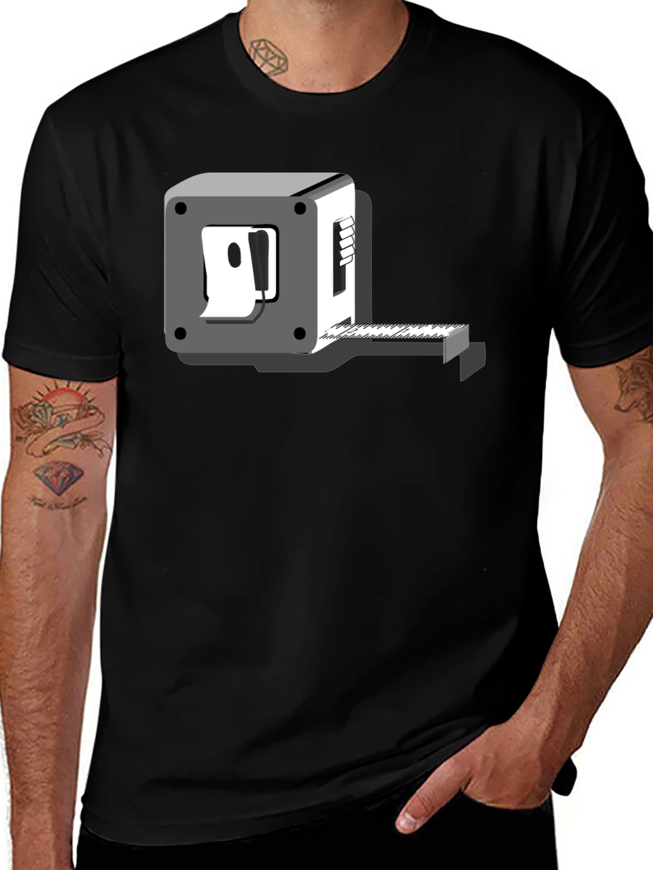 Novelty Graphic Tee - Tape Measure Humor
