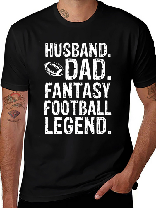 Husband Dad Football Legend Graphic Tee