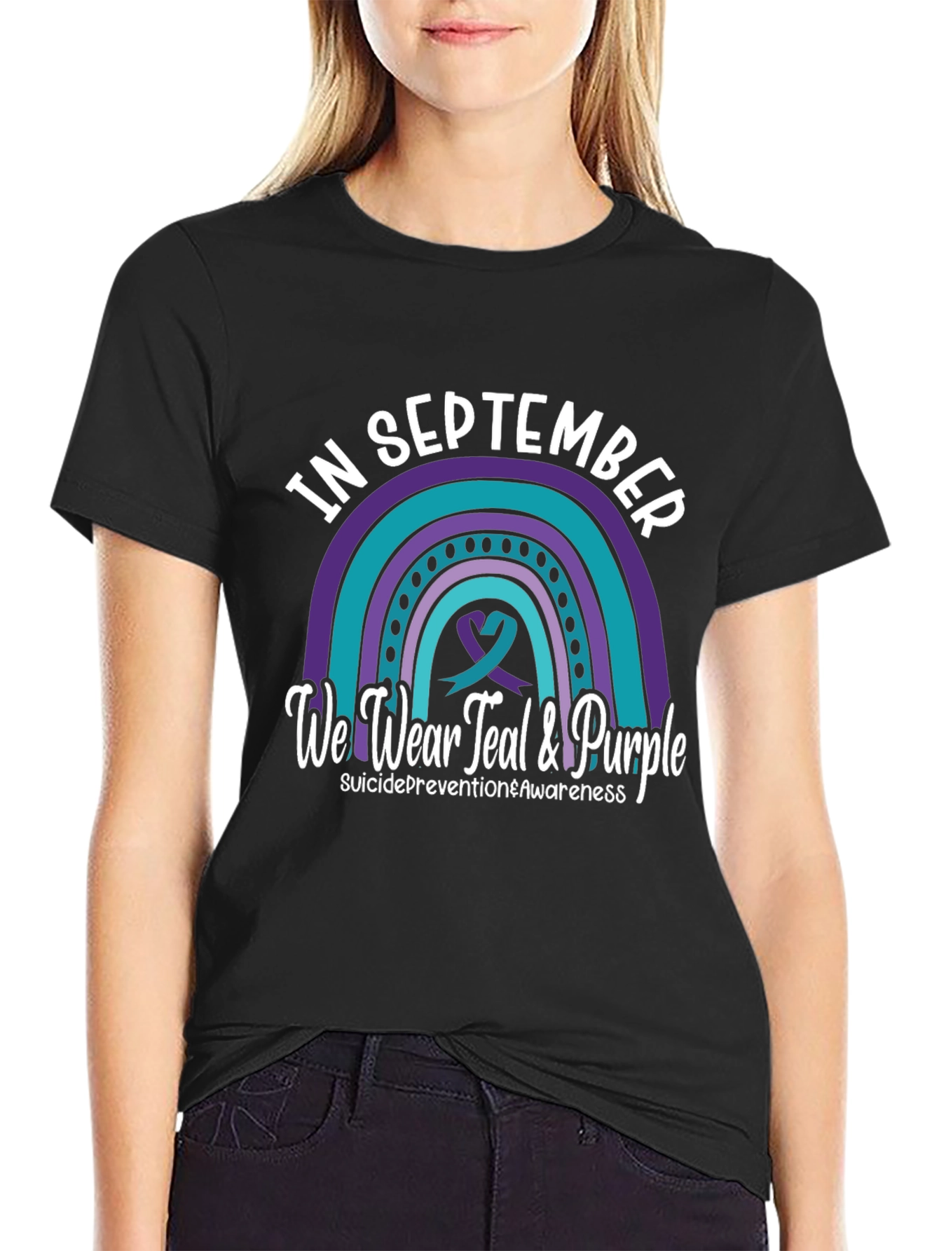 Suicide Awareness Teal & Purple T-Shirt
