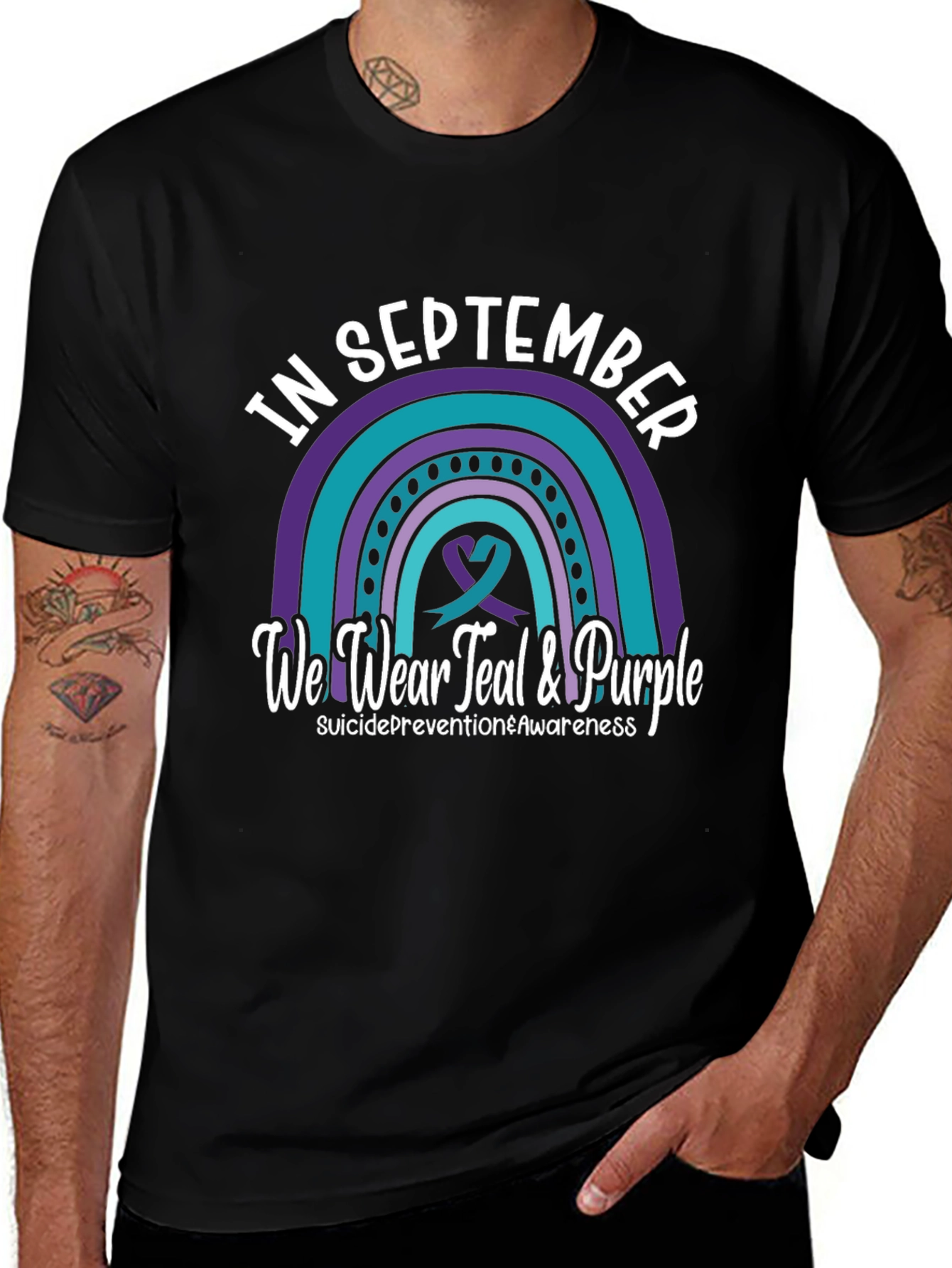 Suicide Awareness Teal & Purple T-Shirt