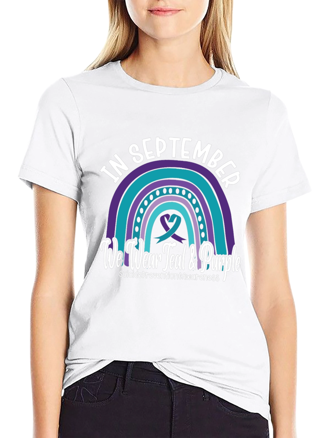 Suicide Awareness Teal & Purple T-Shirt