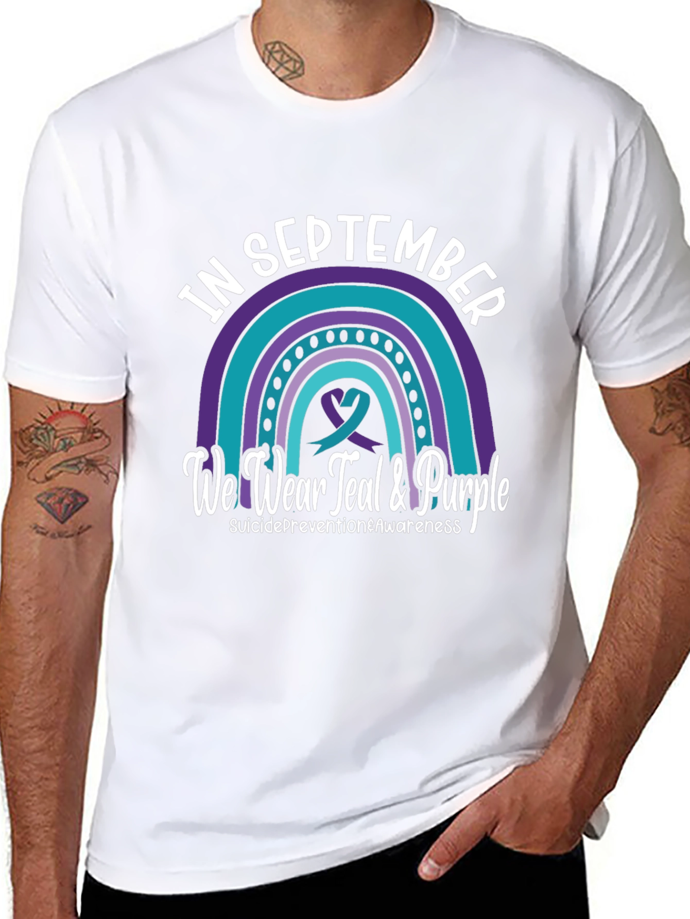 Suicide Awareness Teal & Purple T-Shirt