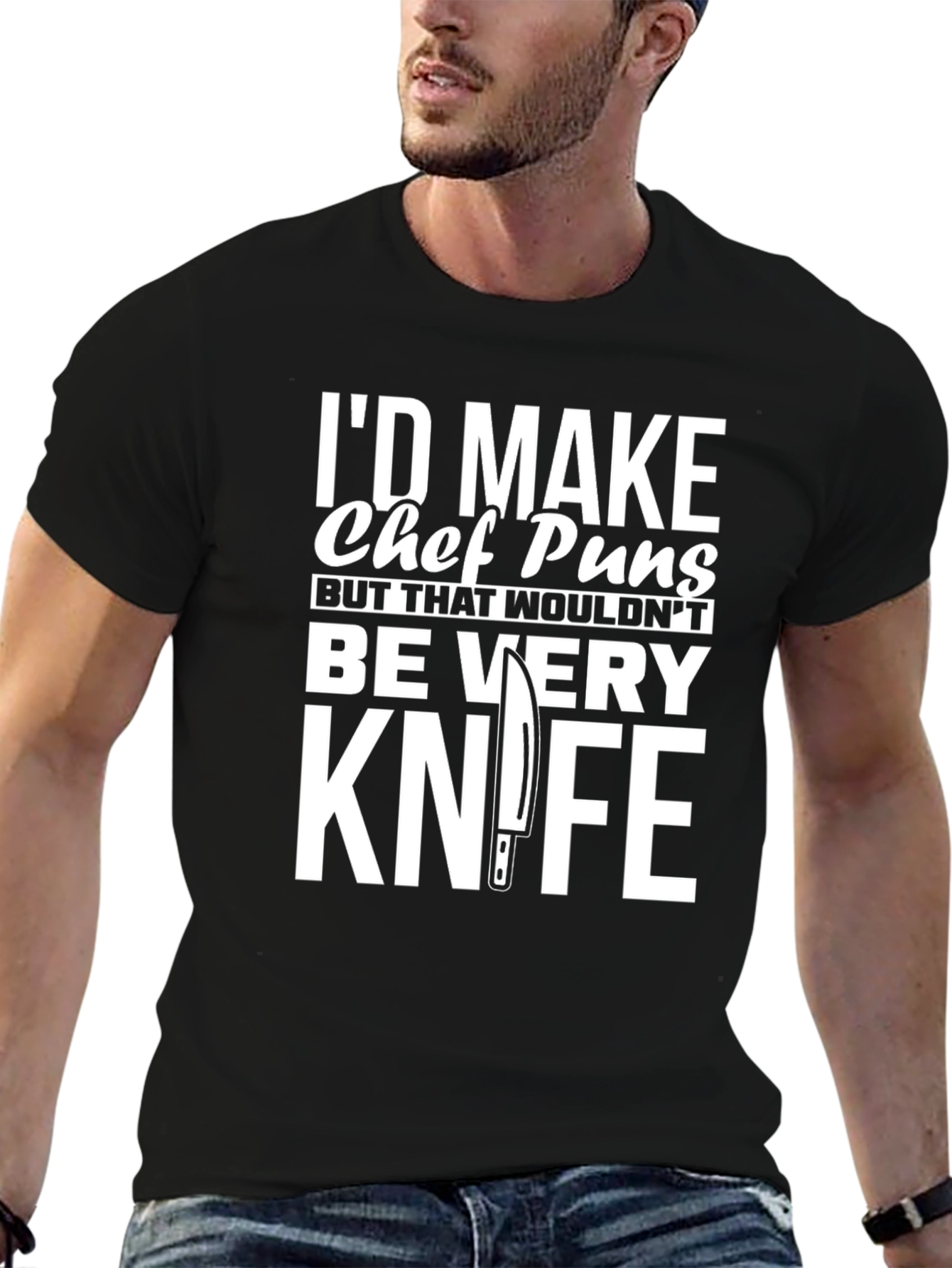 Chef Pun T-Shirt: Funny Knife Humor Tee