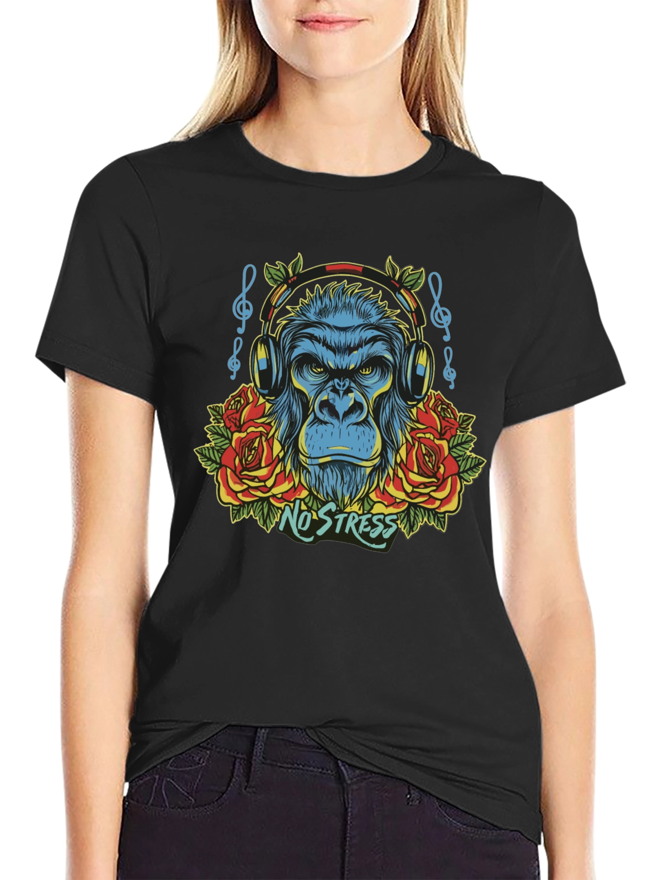 No Stress Gorilla Graphic T-Shirt