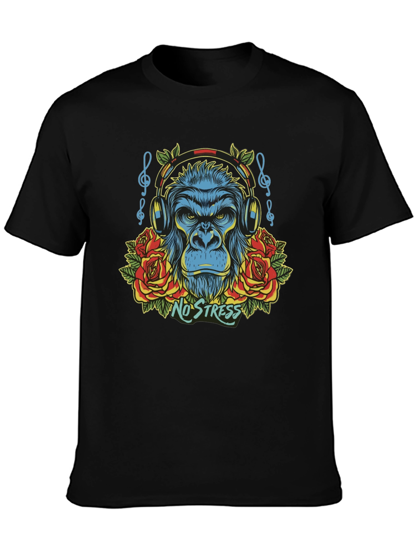 No Stress Gorilla Graphic T-Shirt