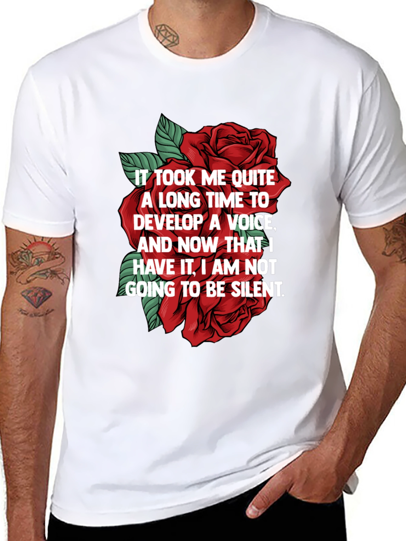 Empowered Voice Rose Graphic T-Shirt