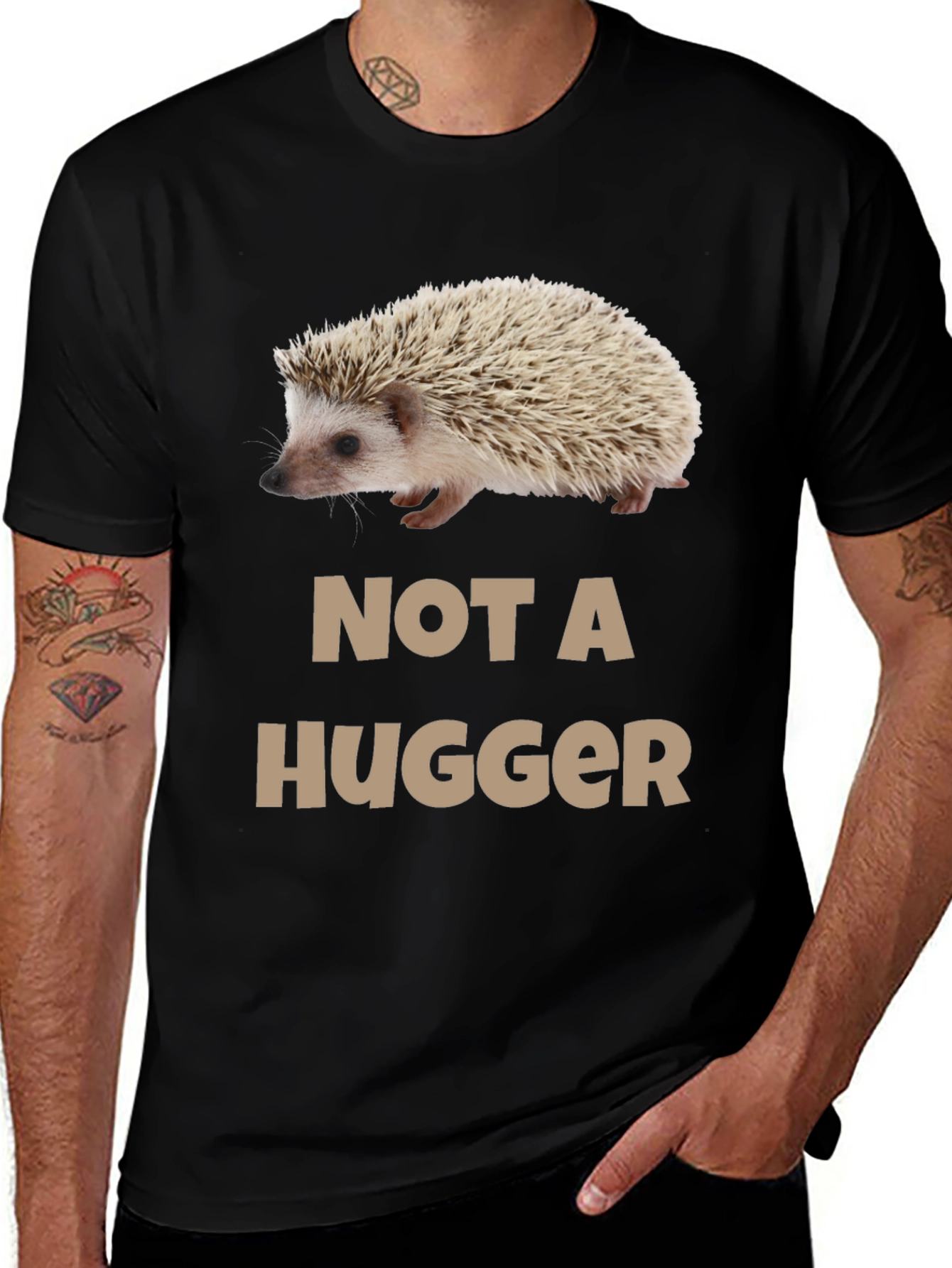 Not A Hugger Hedgehog Graphic Tee