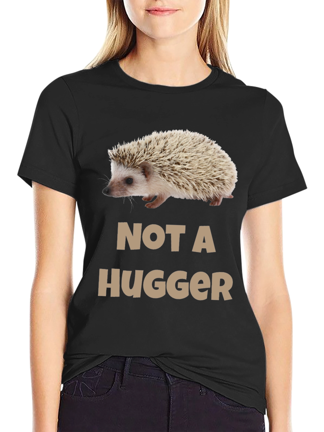 Not A Hugger Hedgehog Graphic Tee