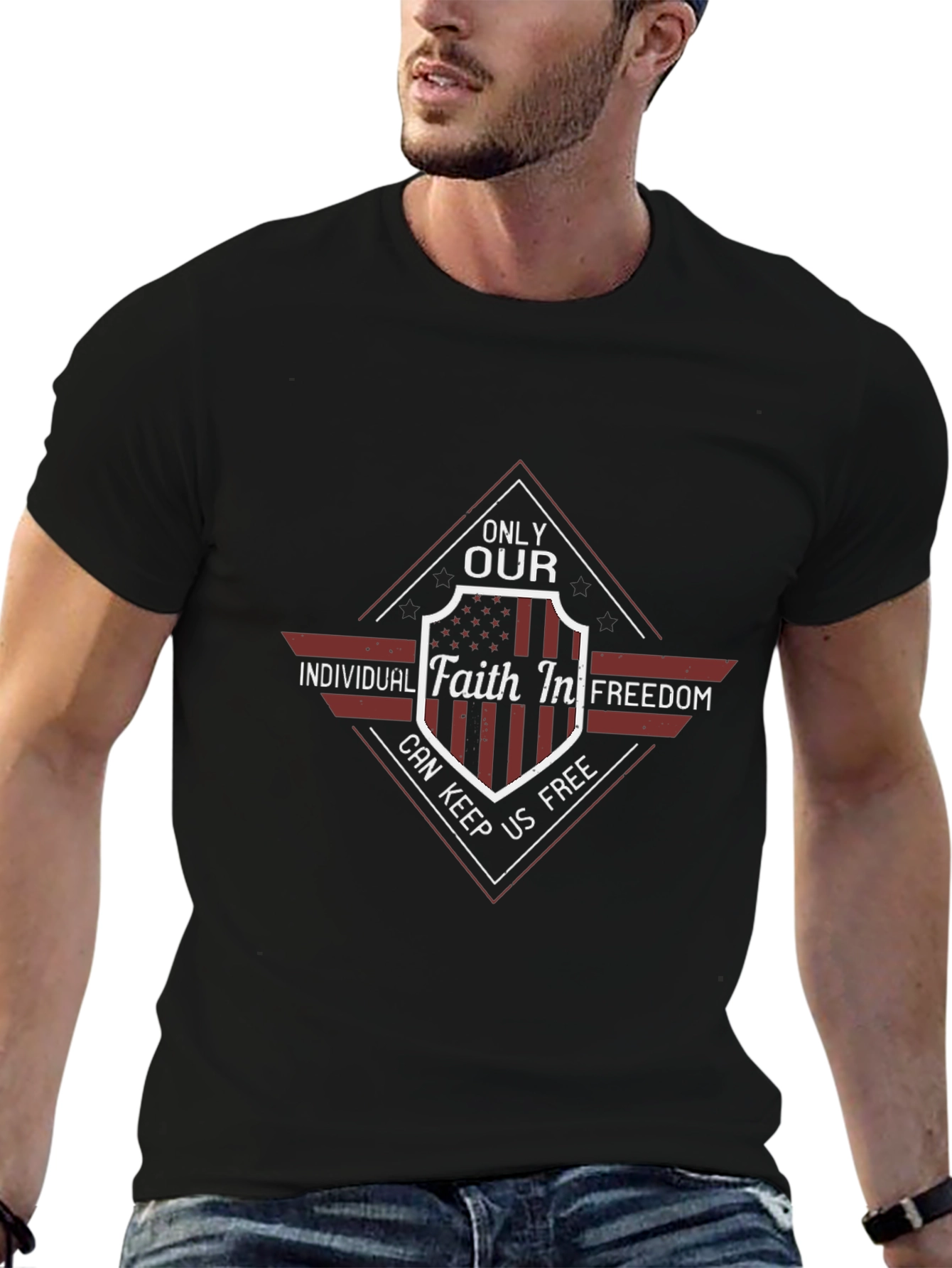 Faith In Freedom Graphic Tee - Patriot American T-Shirt