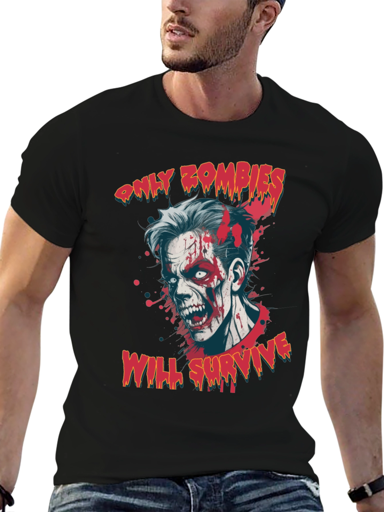 Zombie Survival Graphic Tee - Only Zombies Will Survive