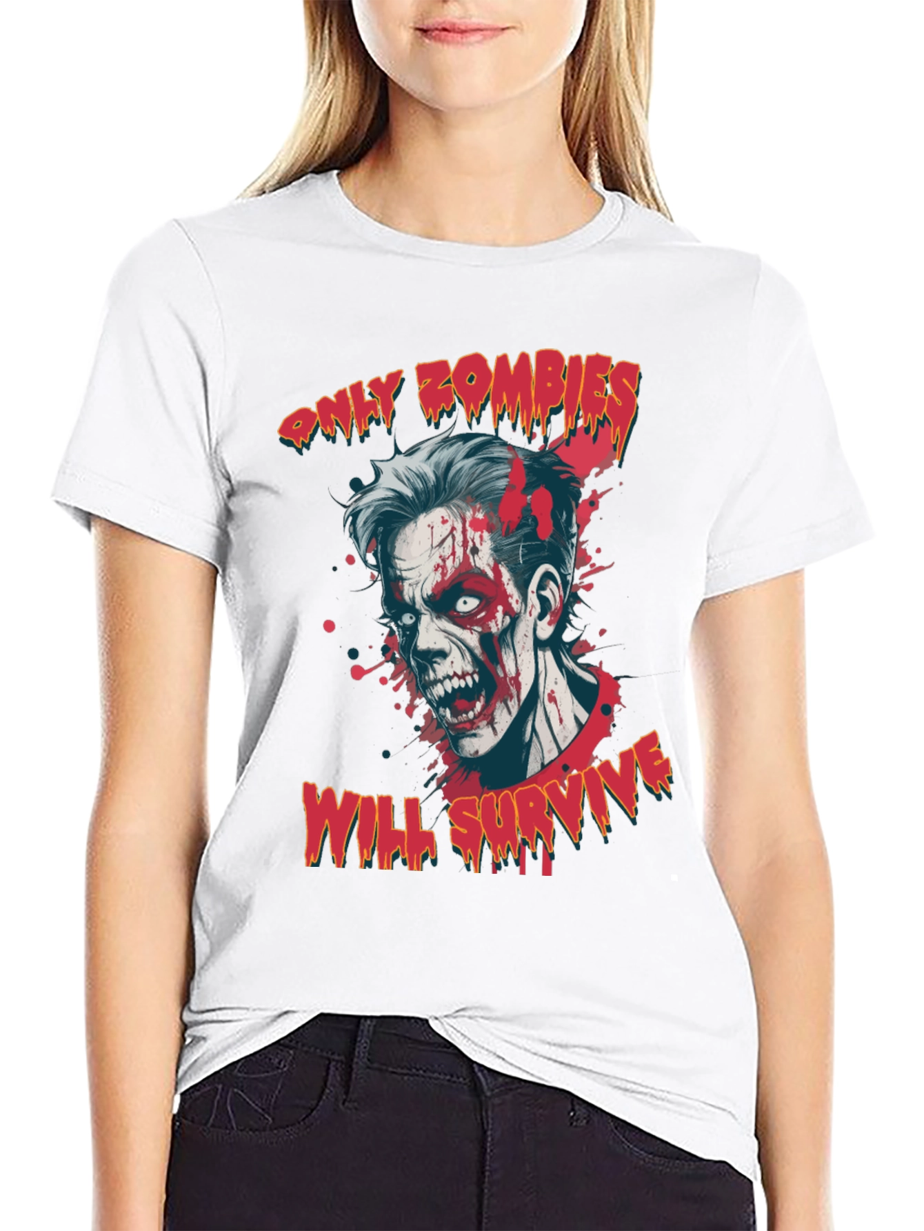 Zombie Survival Graphic Tee - Only Zombies Will Survive