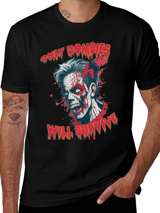 Zombie Survival Graphic Tee - Only Zombies Will Survive