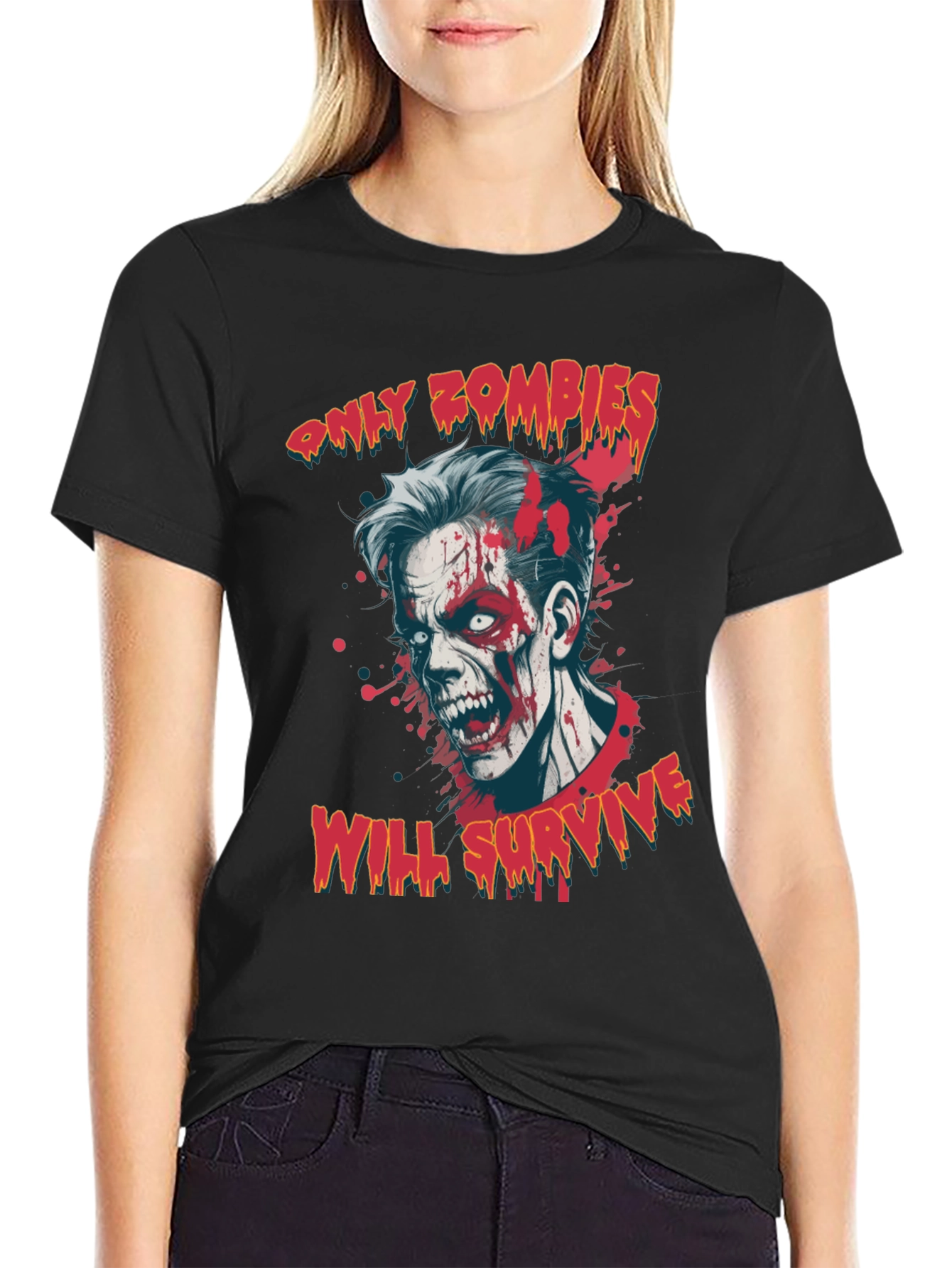 Zombie Survival Graphic Tee - Only Zombies Will Survive